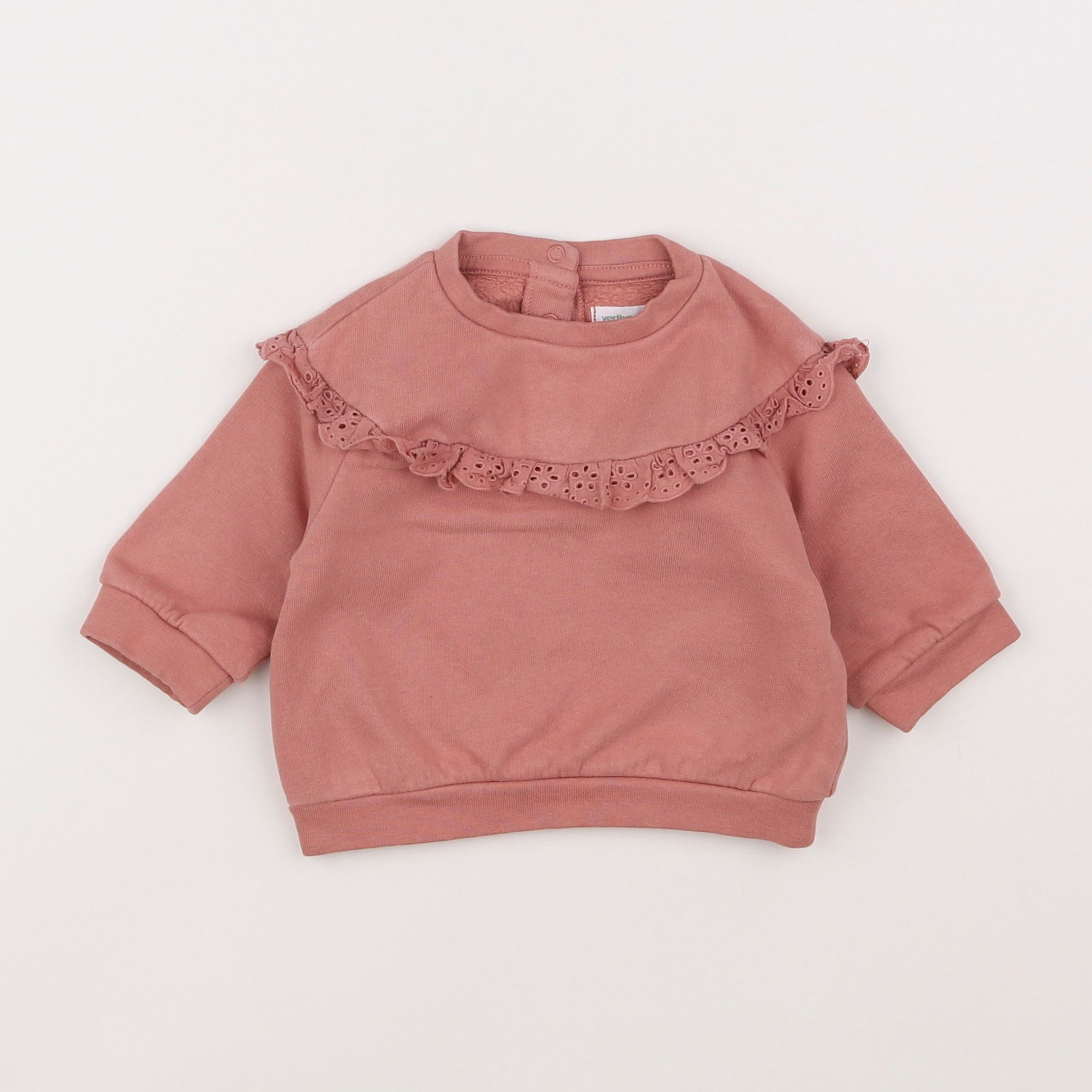 Vertbaudet - sweat rose - 3 mois