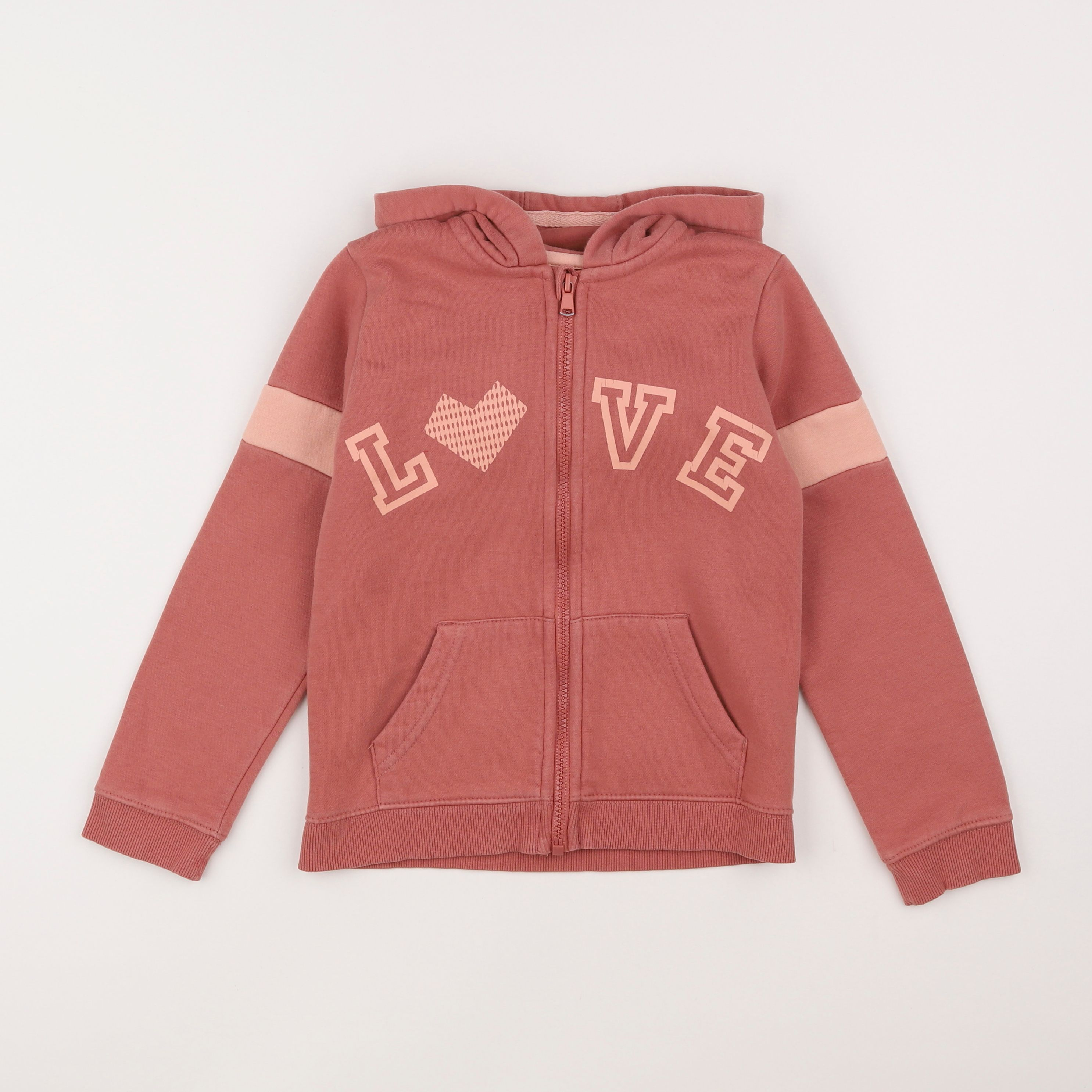 Vertbaudet - sweat rose - 8 ans