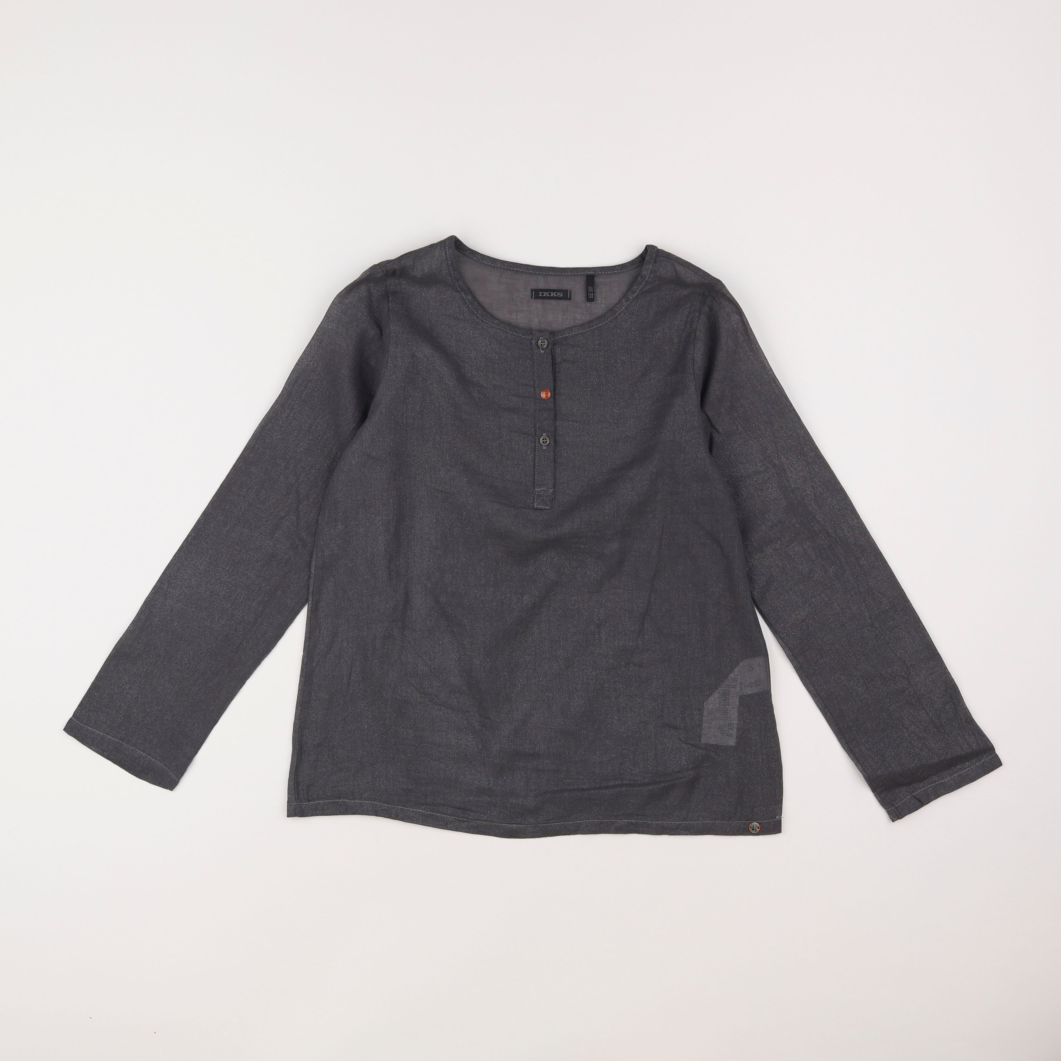 IKKS - blouse gris - 10 ans