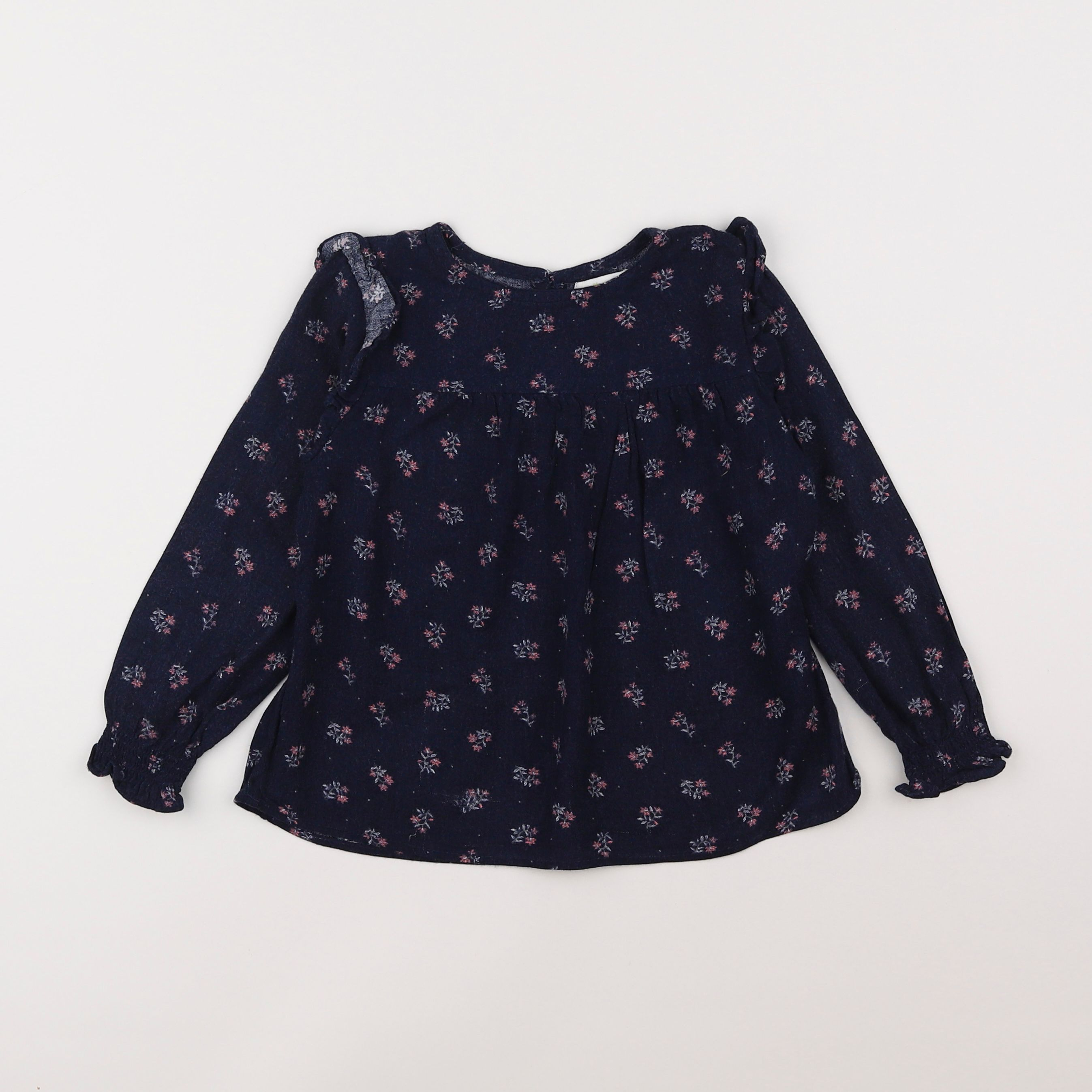 Vertbaudet - blouse bleu, rose - 5 ans