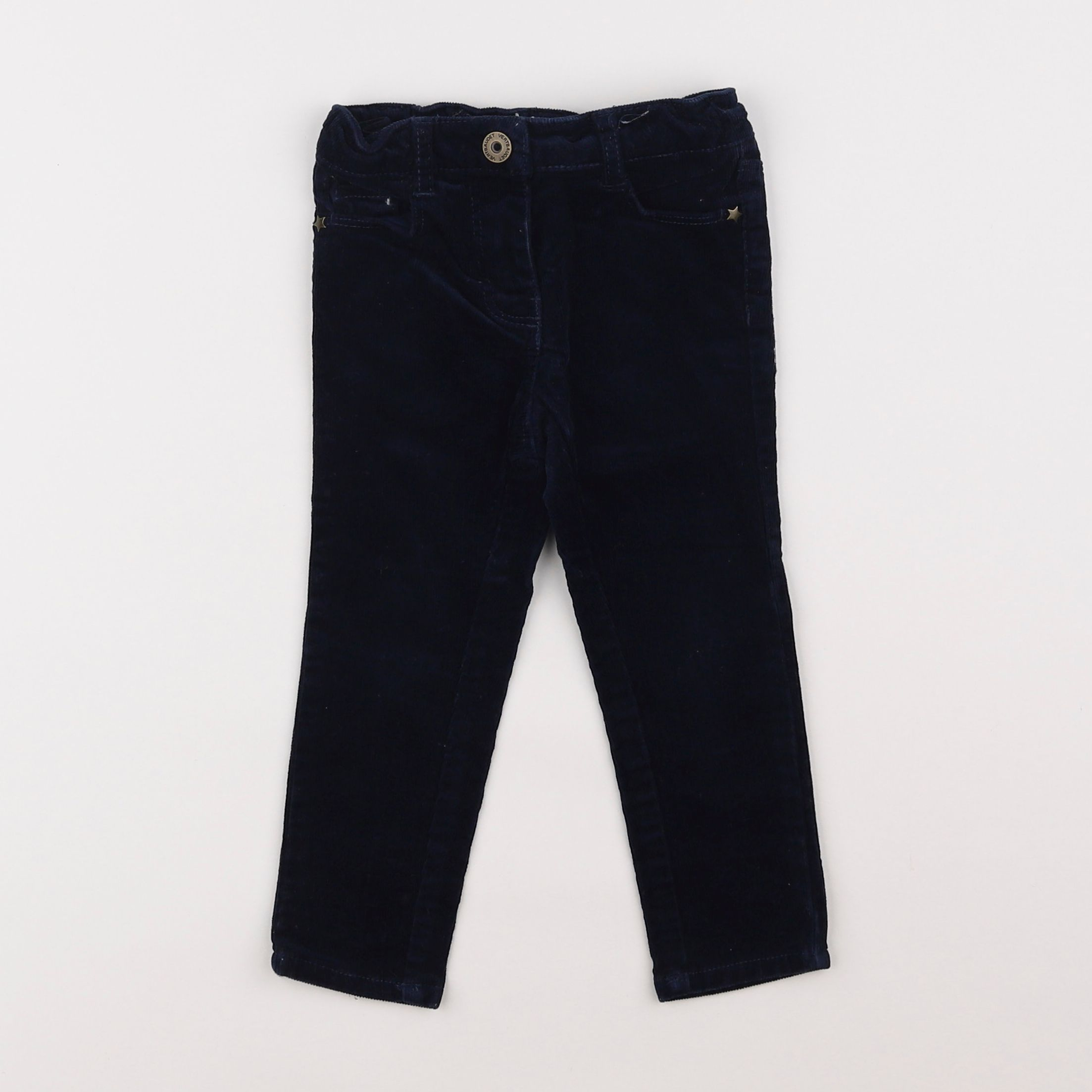 Vertbaudet - pantalon bleu - 2 ans