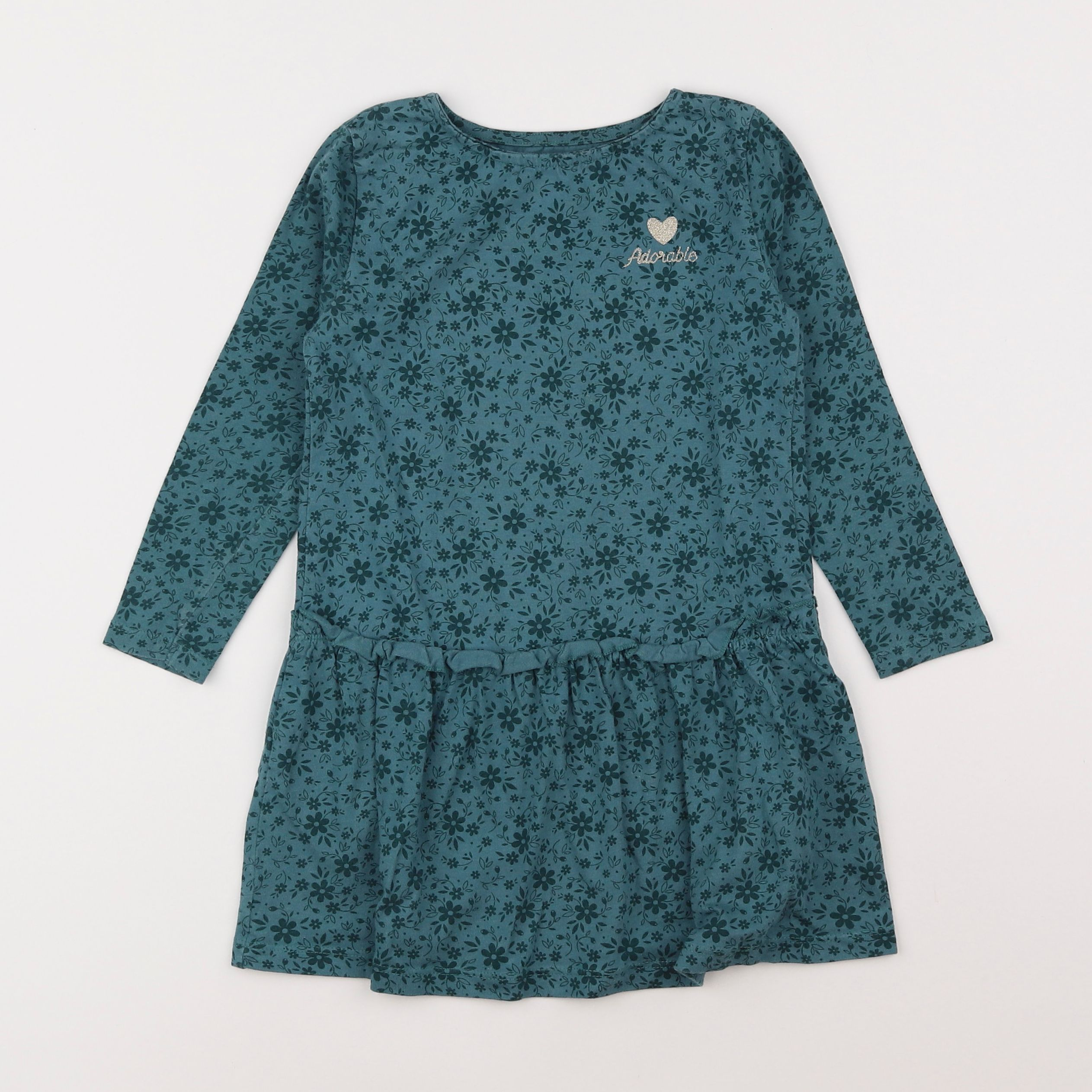 Vertbaudet - robe vert - 4 ans