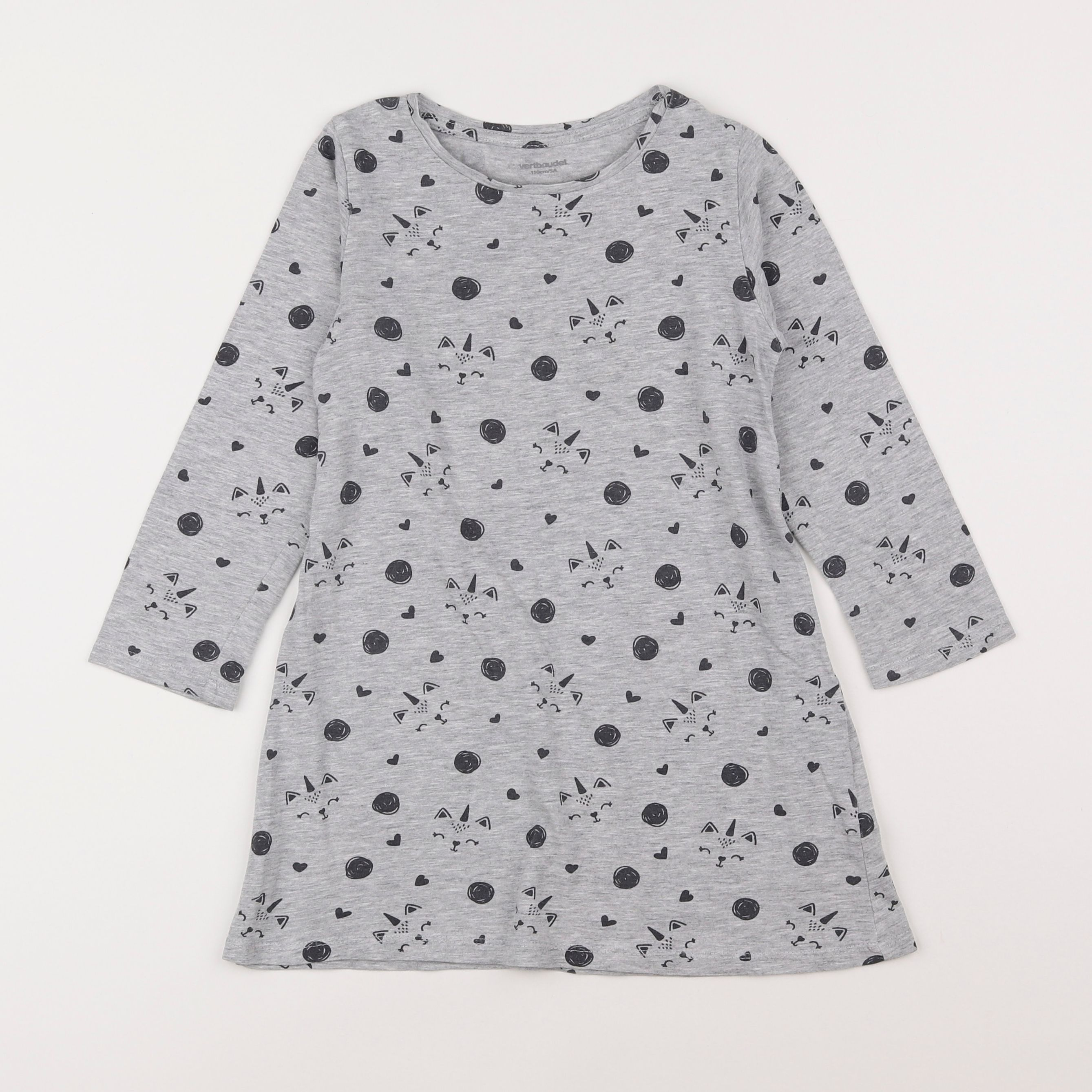 Vertbaudet - robe gris - 5 ans