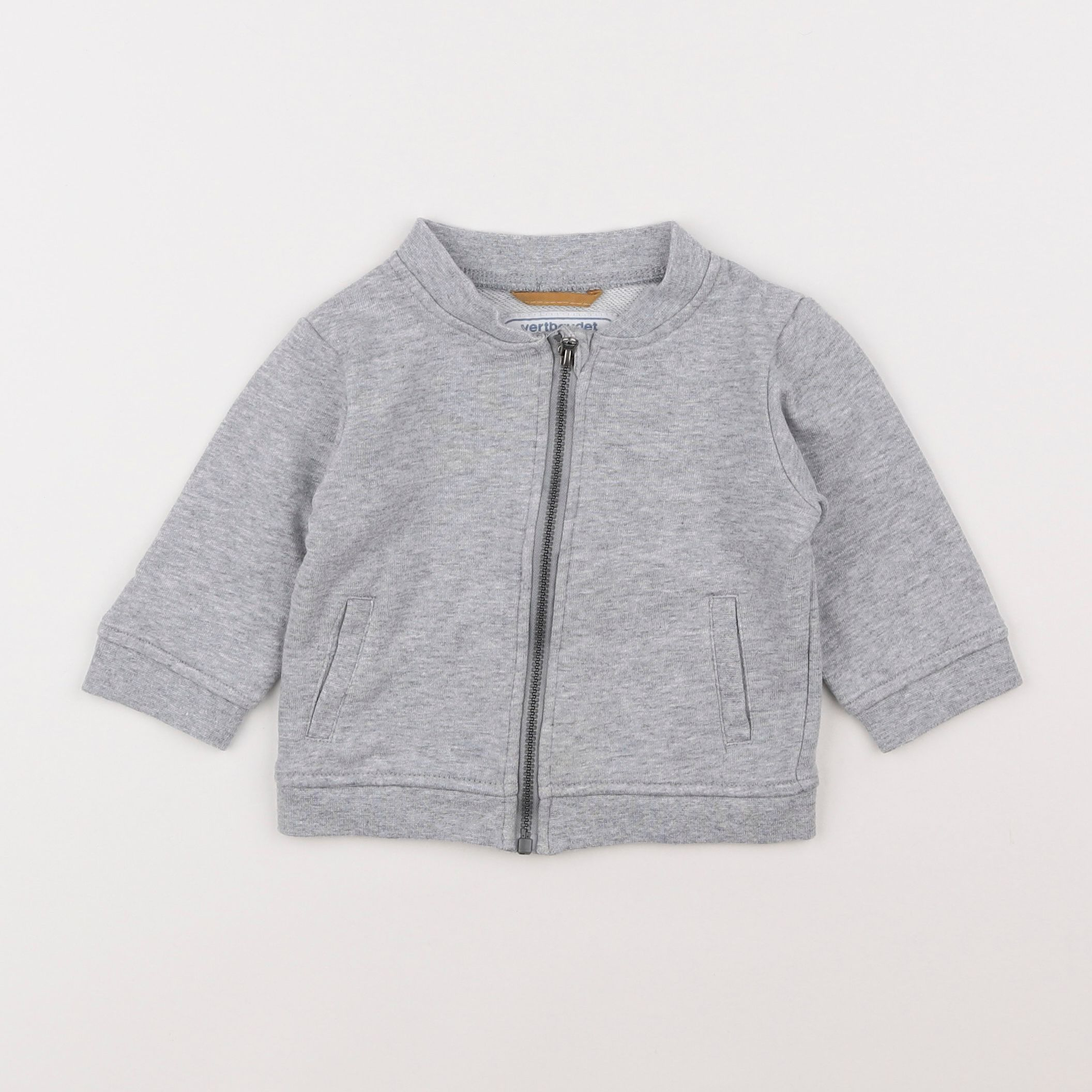 Vertbaudet - sweat gris - 9 mois