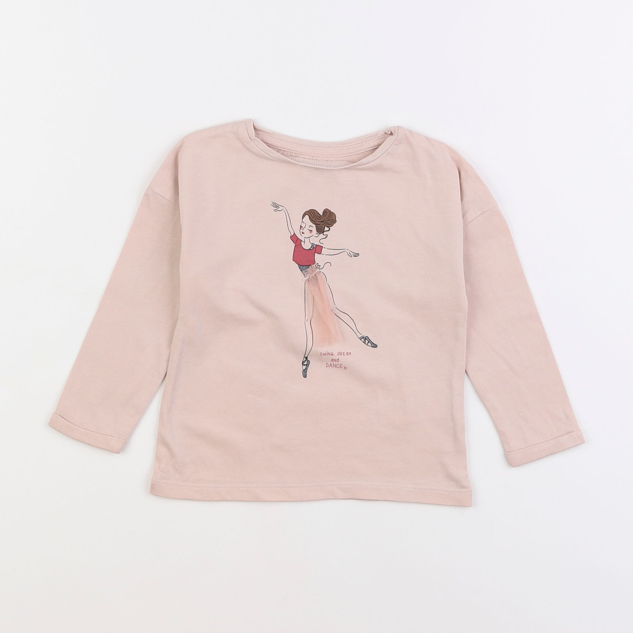 Vertbaudet - tee-shirt rose - 2 ans