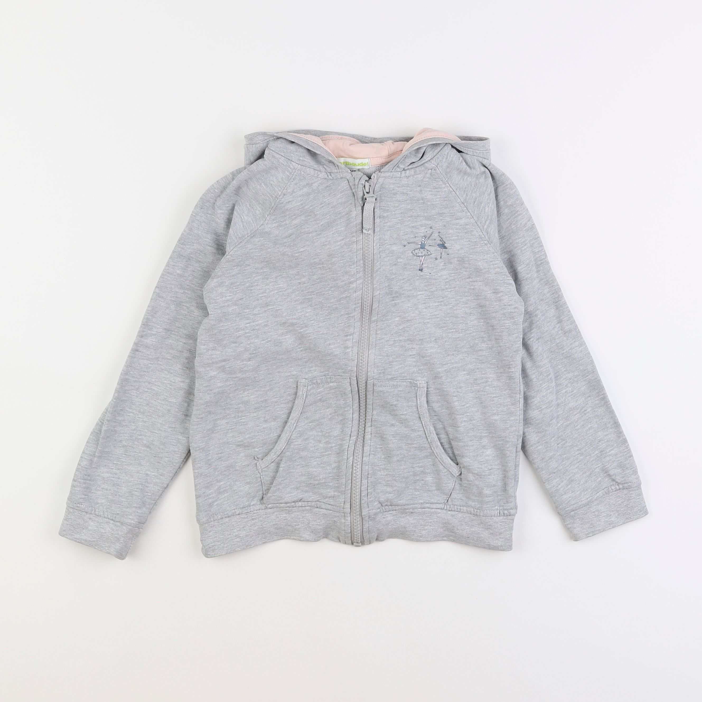 Vertbaudet - sweat gris - 8 ans