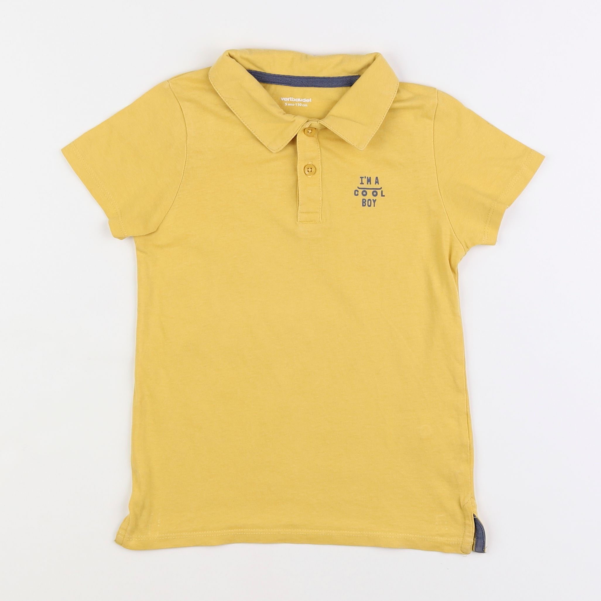 Vertbaudet - polo jaune - 5 ans