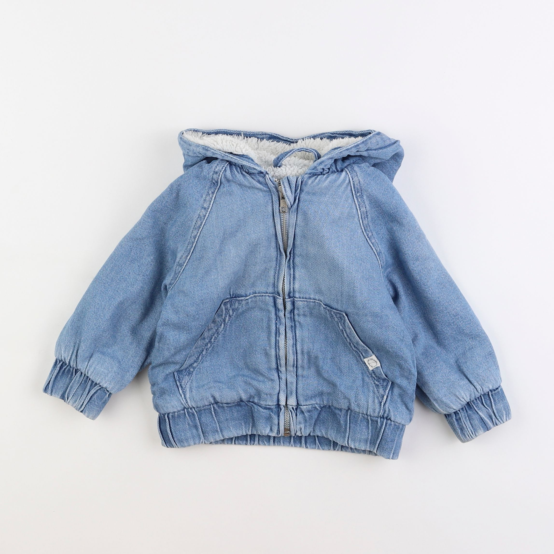 Vertbaudet - veste doublé bleu - 2 ans