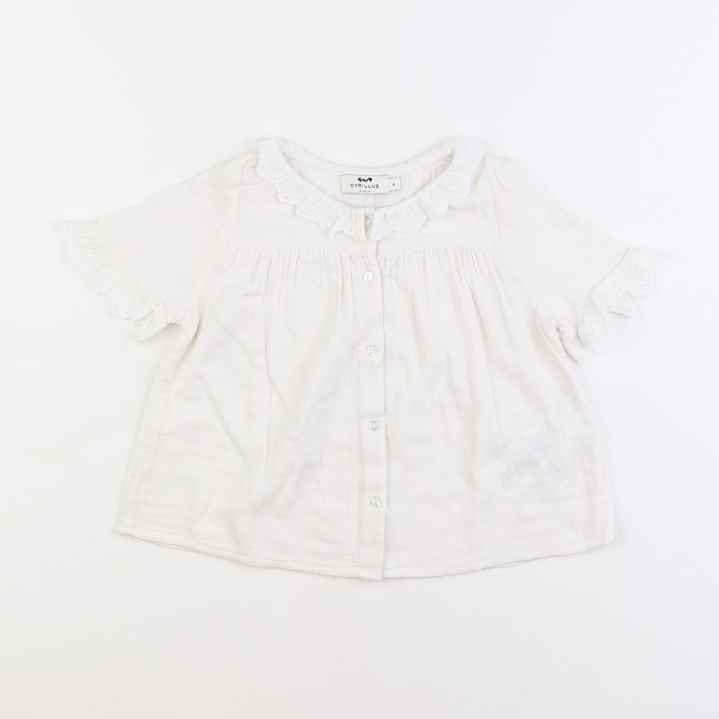 Cyrillus - blouse blanc - 4 ans