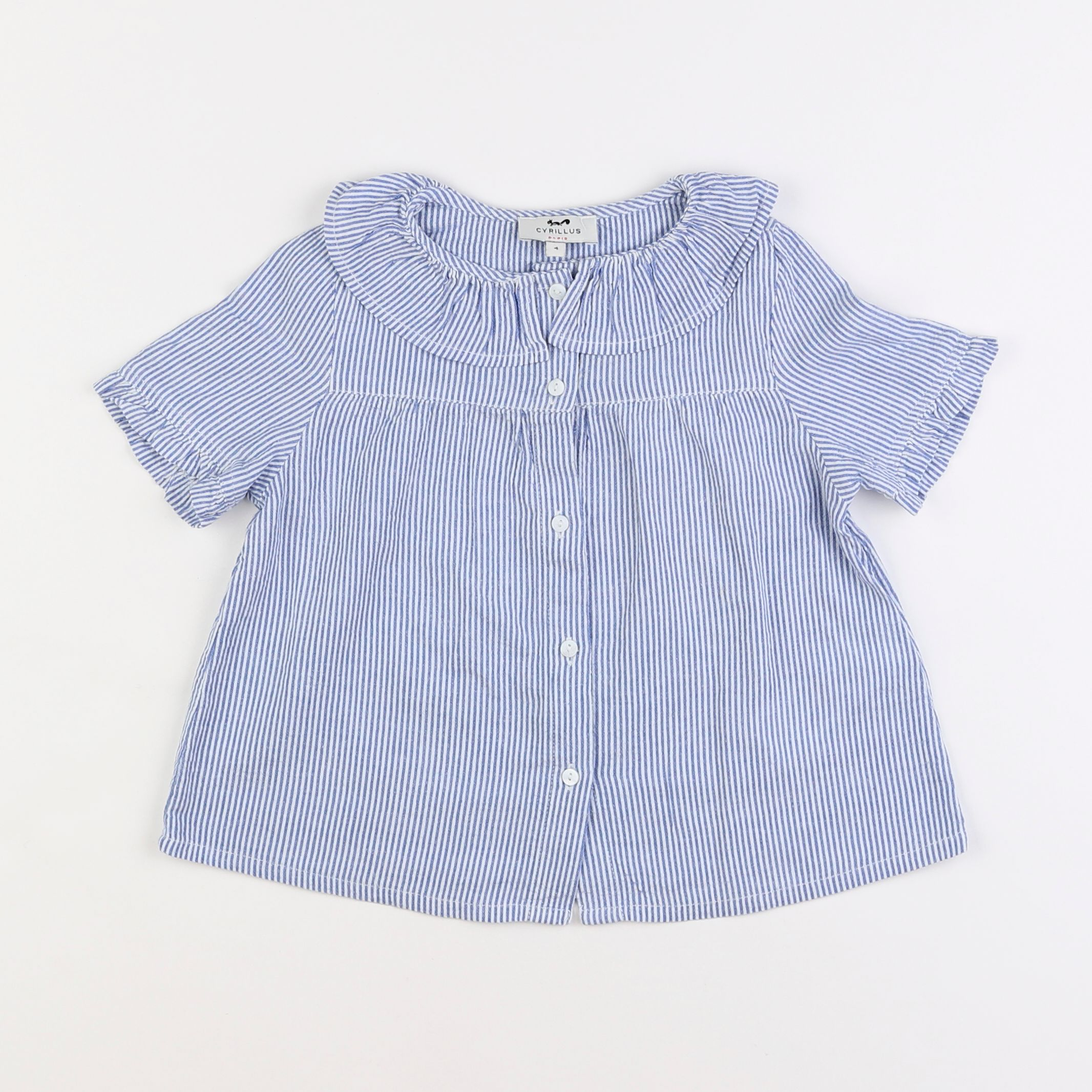 Cyrillus - blouse bleu - 4 ans