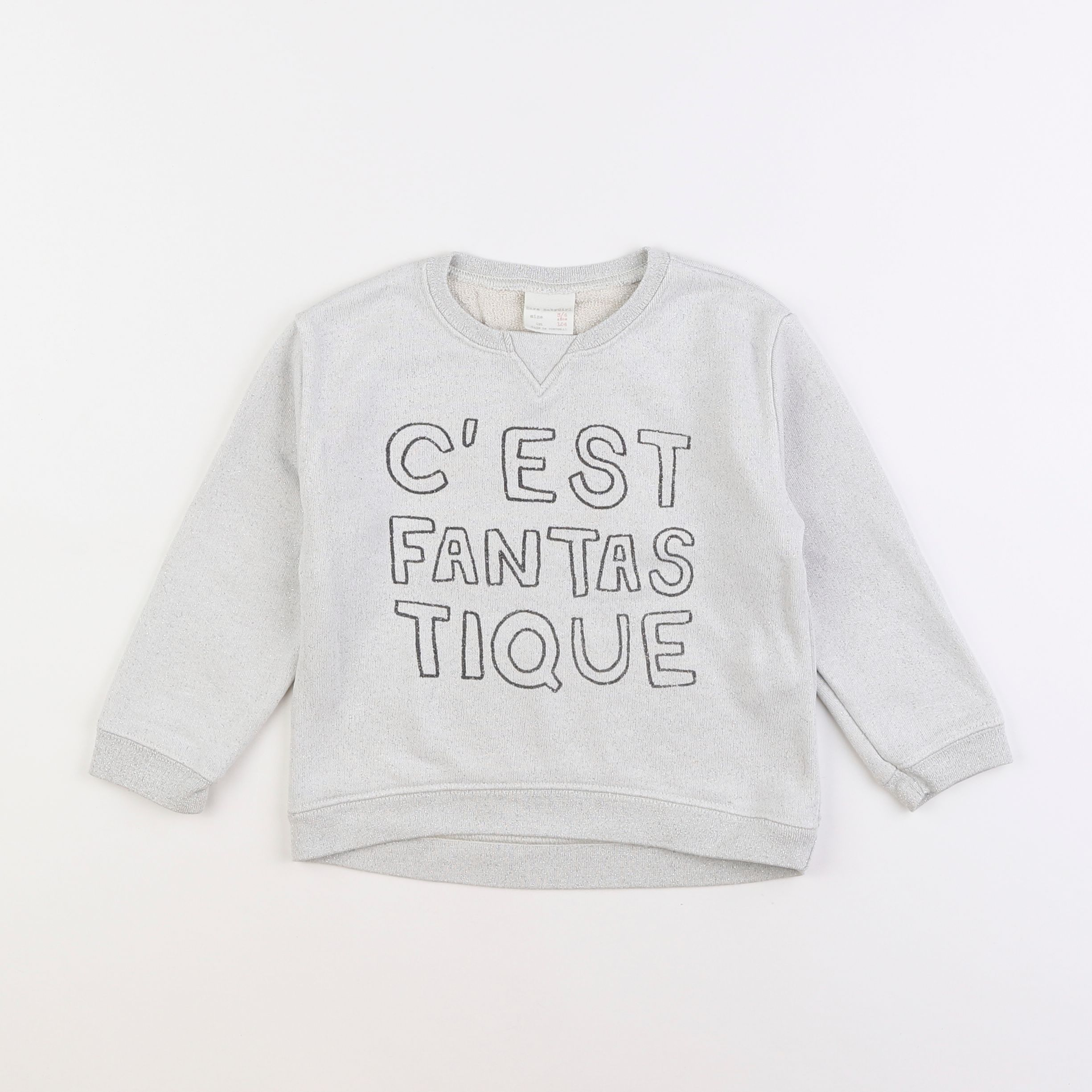 Zara - sweat gris - 3/4 ans