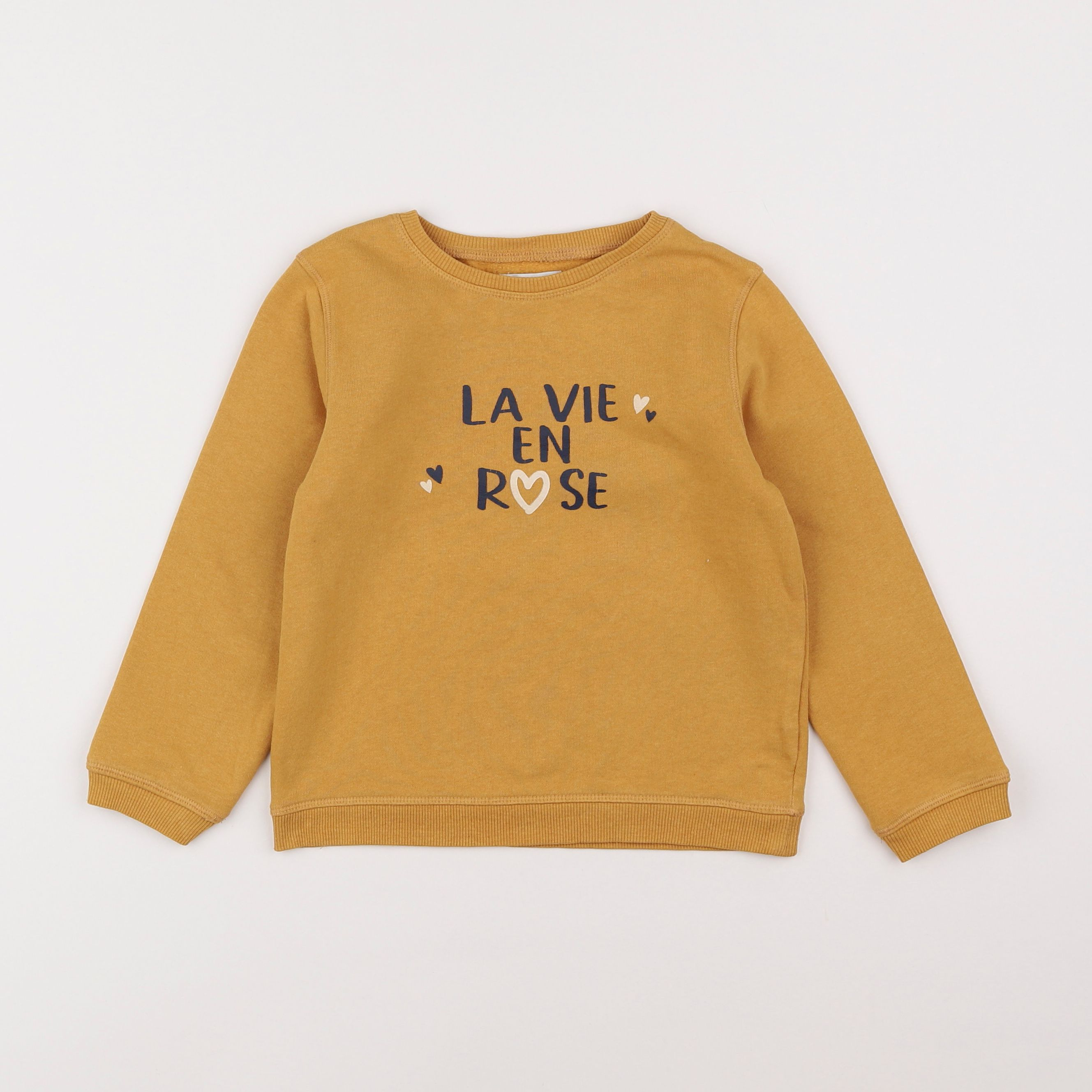 Vertbaudet - sweat jaune - 5 ans