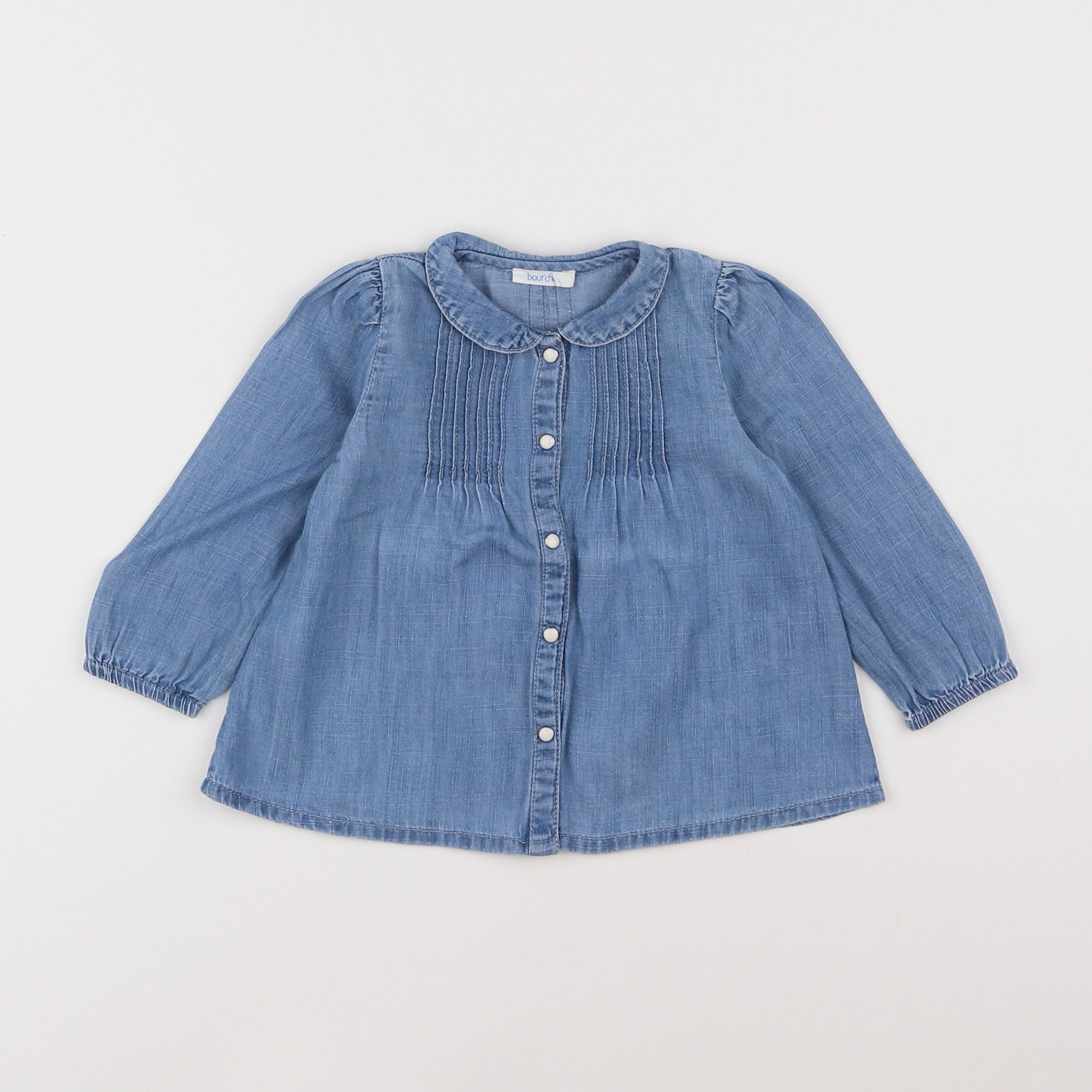 Boutchou - blouse bleu - 12 mois