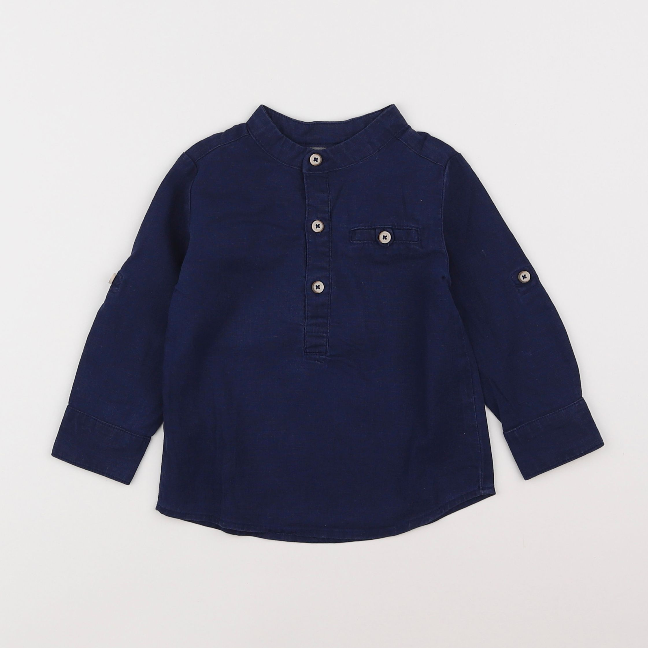 Vertbaudet - blouse bleu - 2 ans