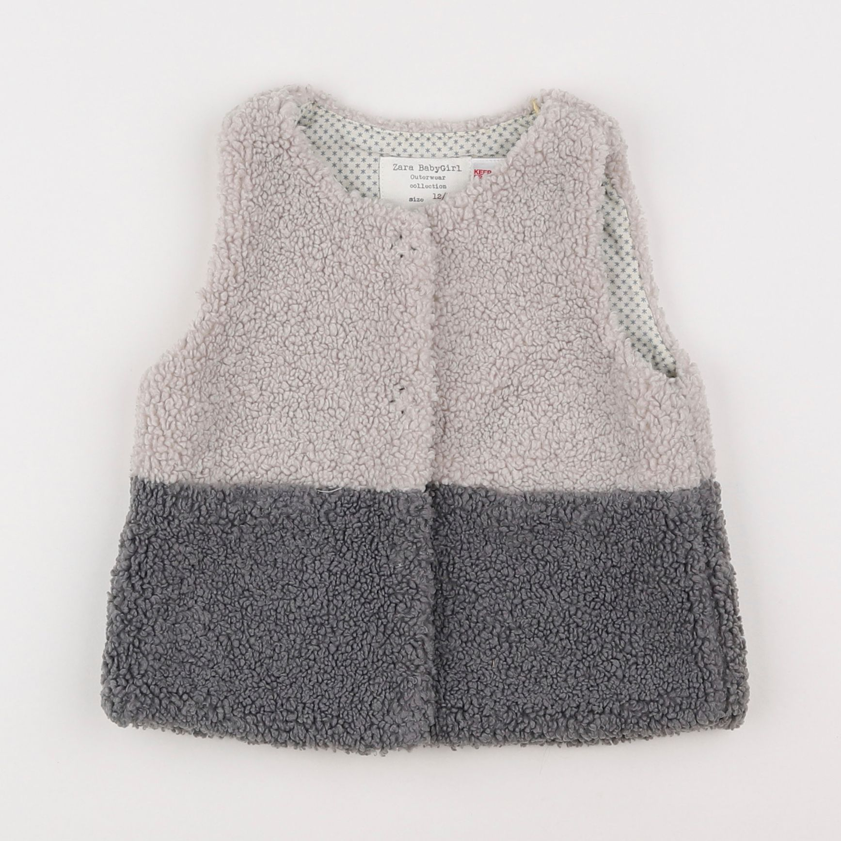 Zara - gilet gris - 12/18 mois