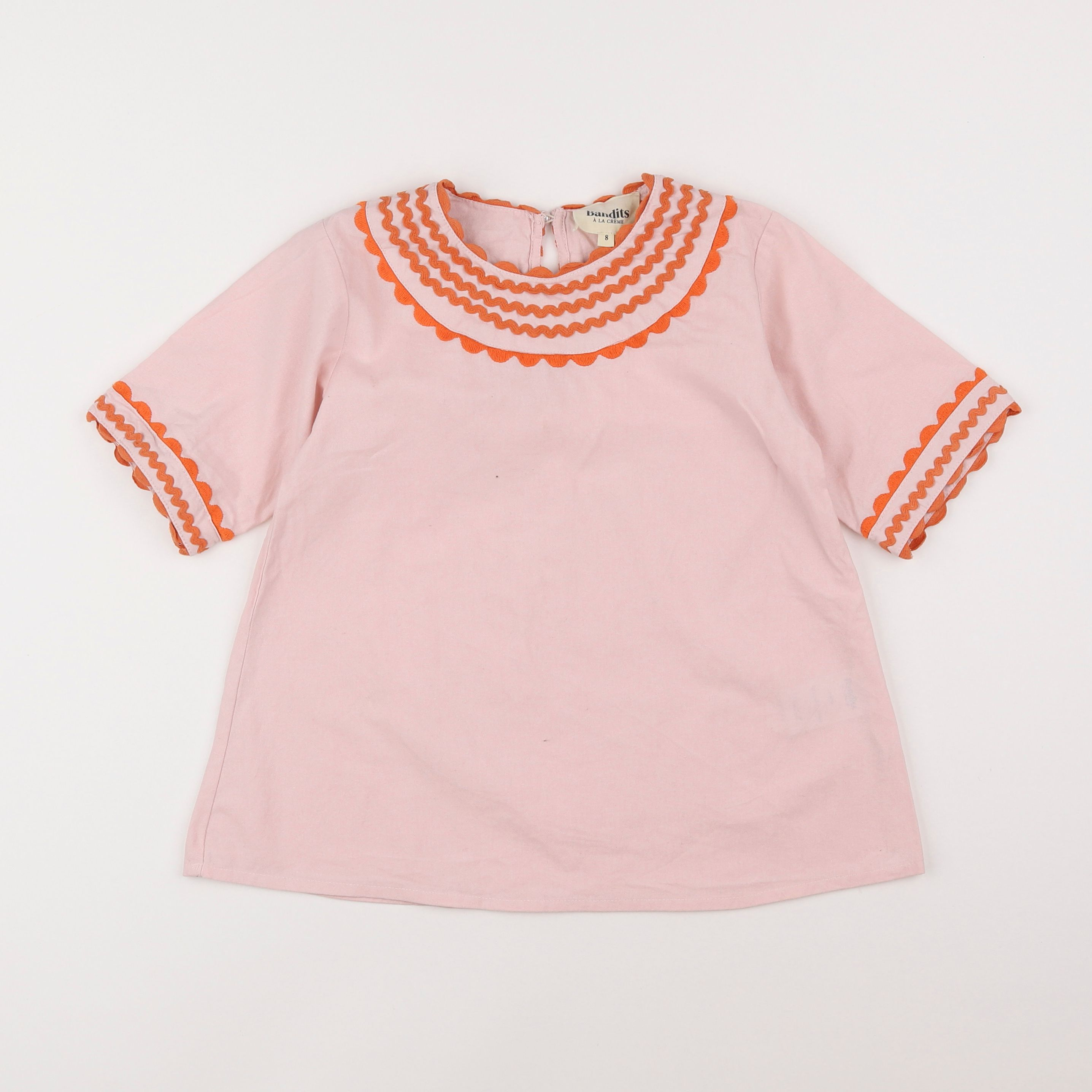 Bandits à la crème - blouse rose, orange - 8 ans