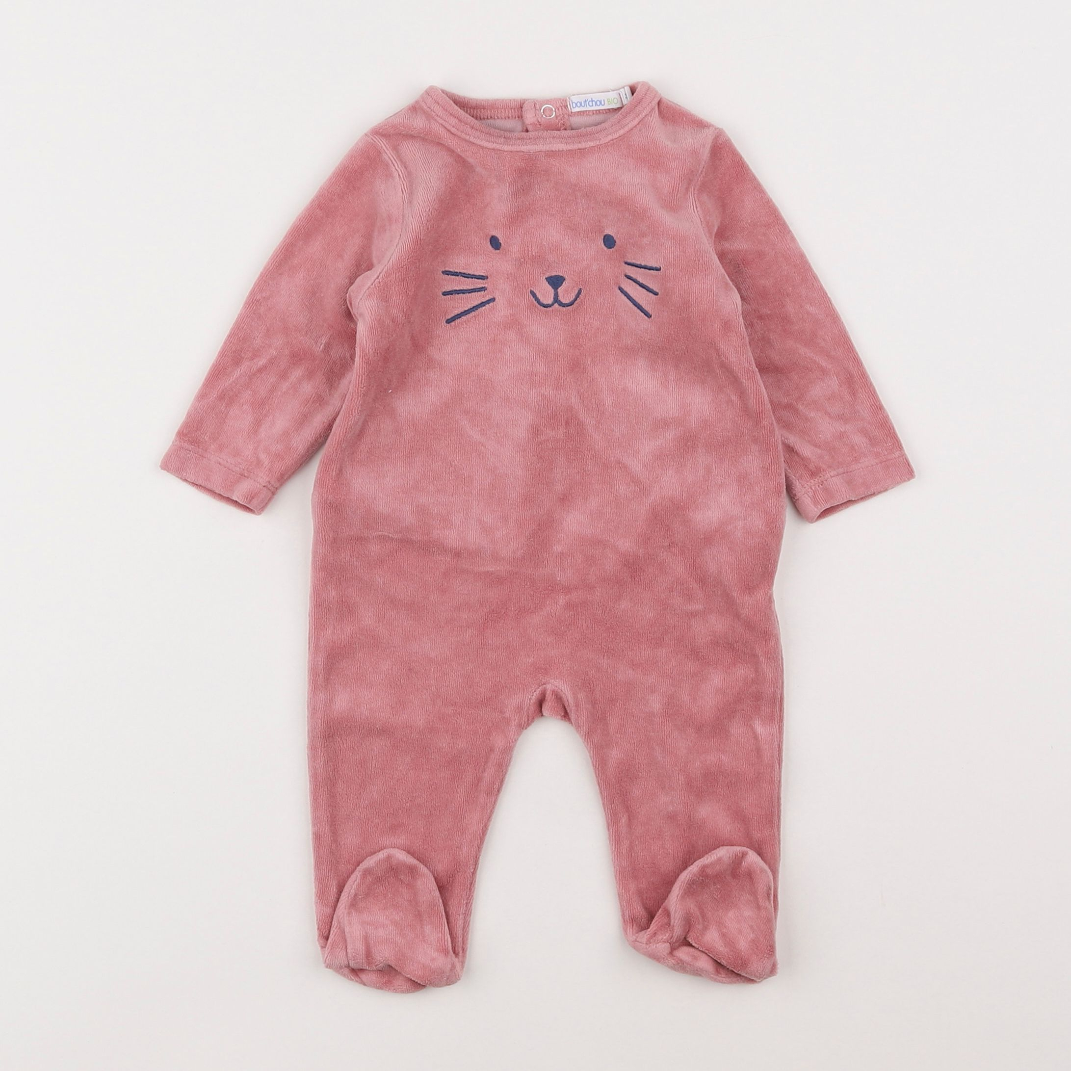 Boutchou - pyjama velours rose - 3 mois