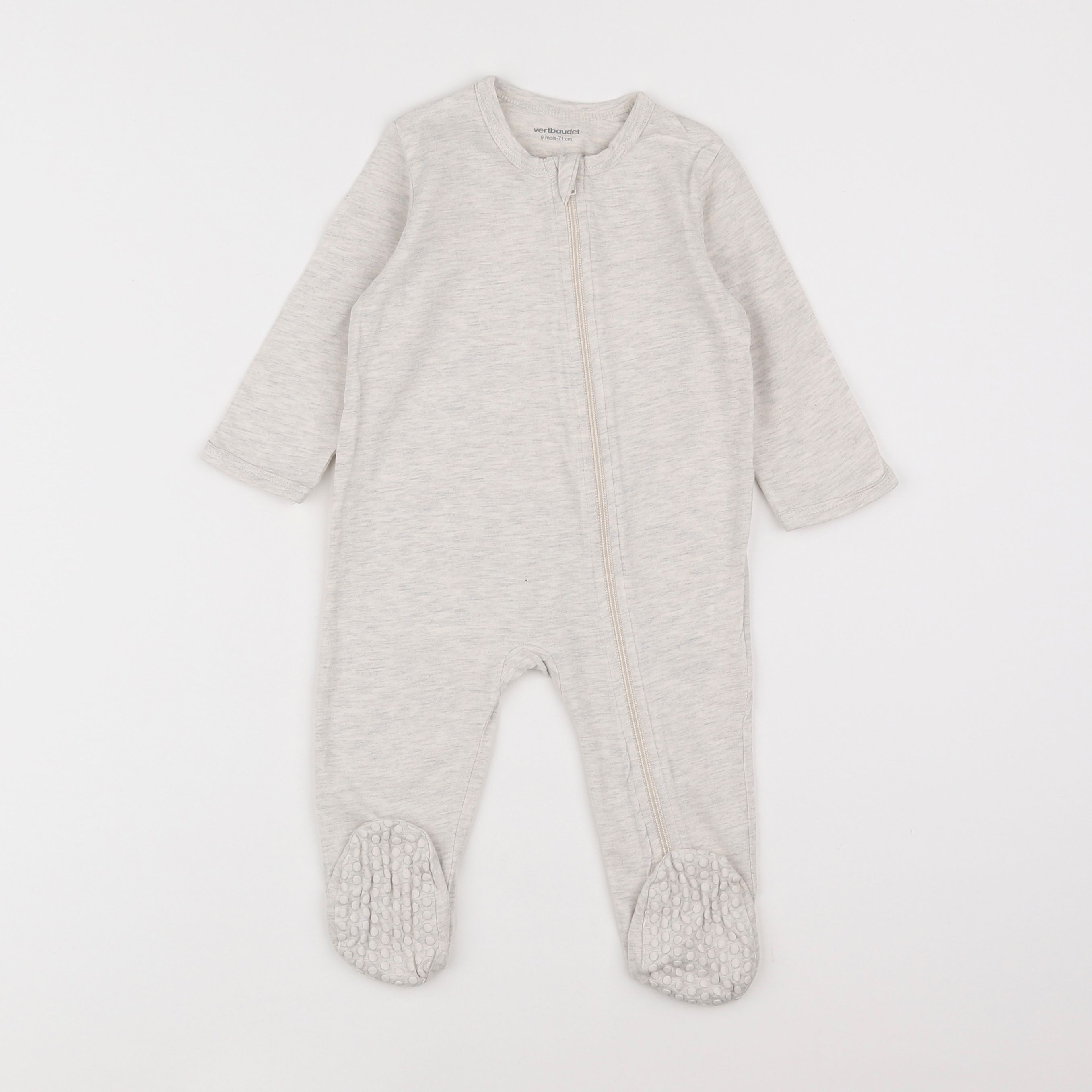 Vertbaudet - pyjama coton gris - 9 mois