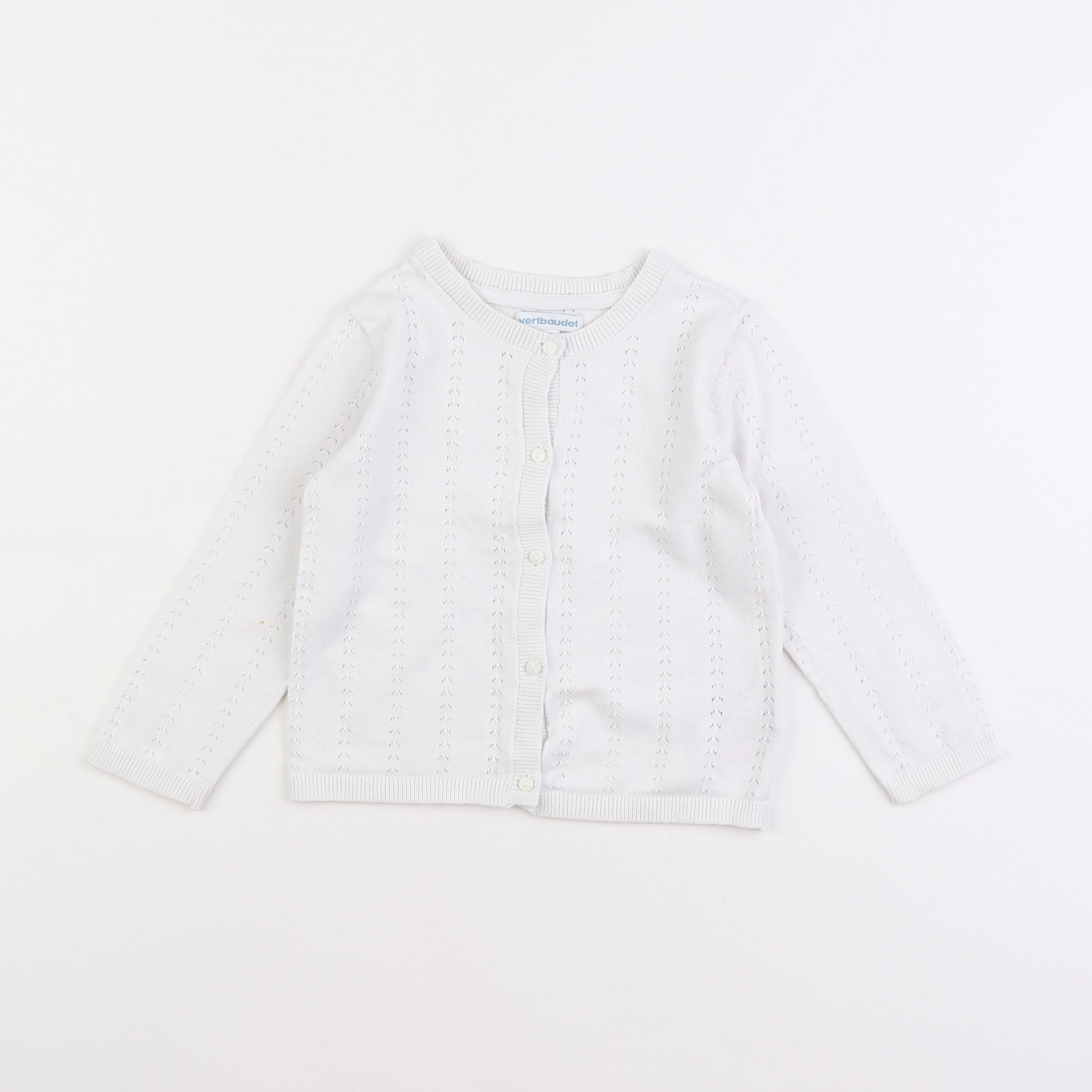 Vertbaudet - gilet blanc - 2 ans