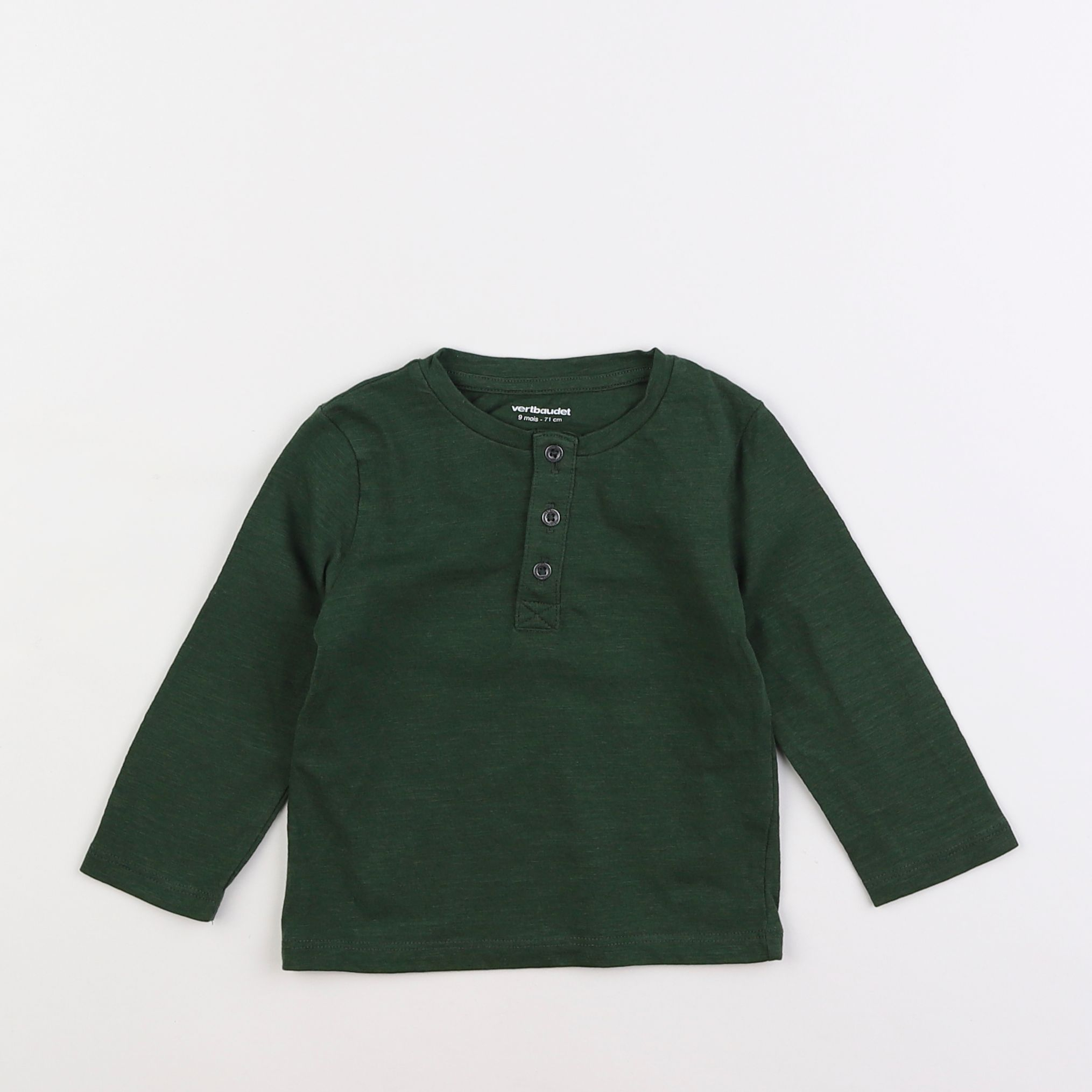 Vertbaudet - tee-shirt vert - 9 mois