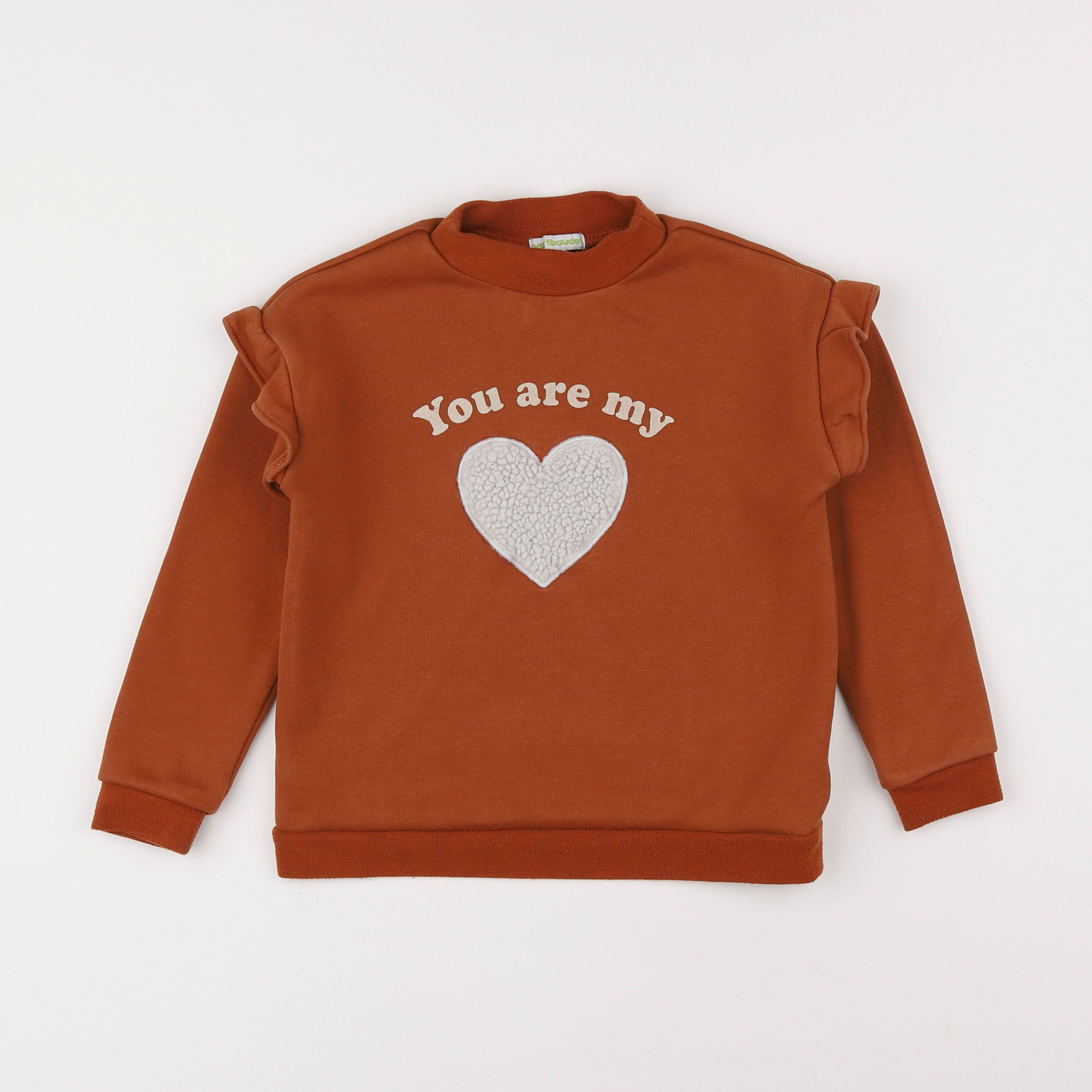 Vertbaudet - sweat marron - 6 ans