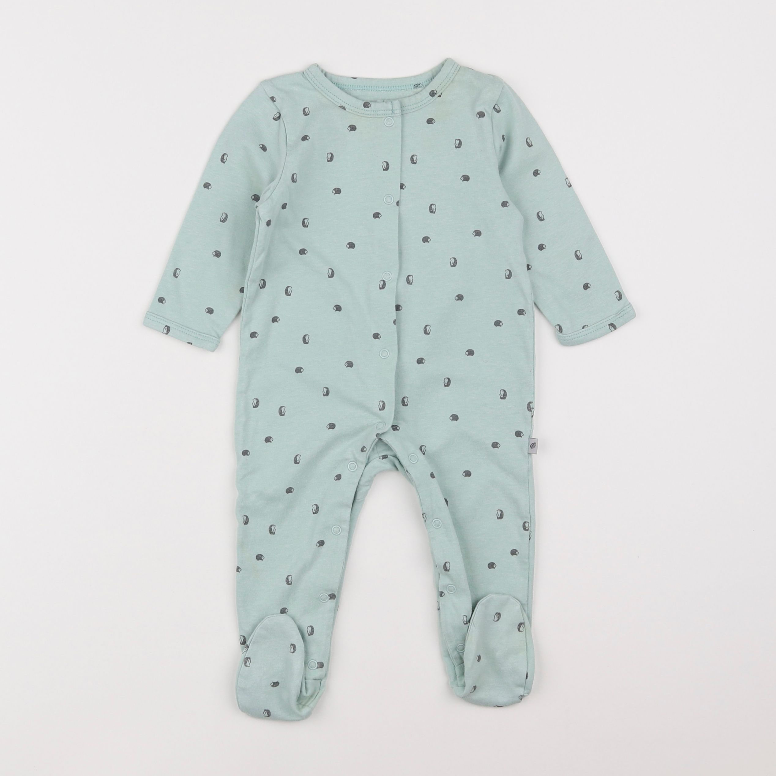 Vertbaudet - pyjama coton bleu - 6 mois