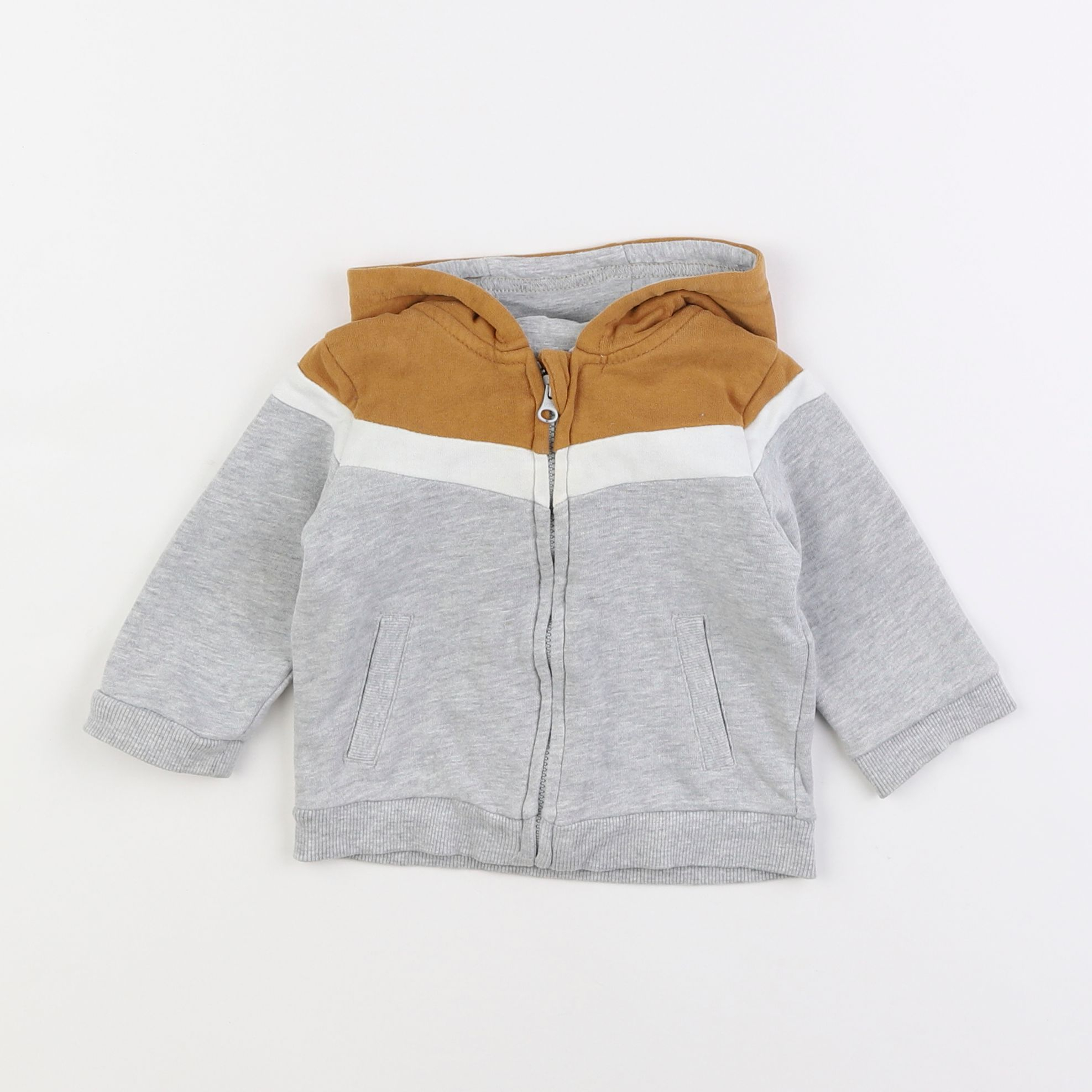 Vertbaudet - sweat gris - 3 mois