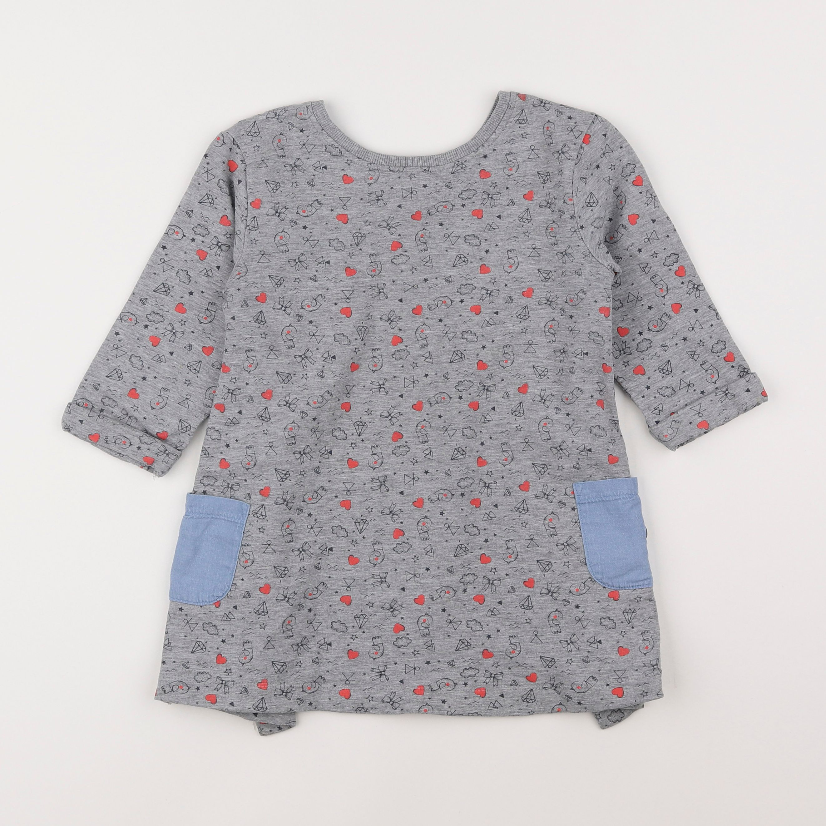 Vertbaudet - robe gris - 6 ans