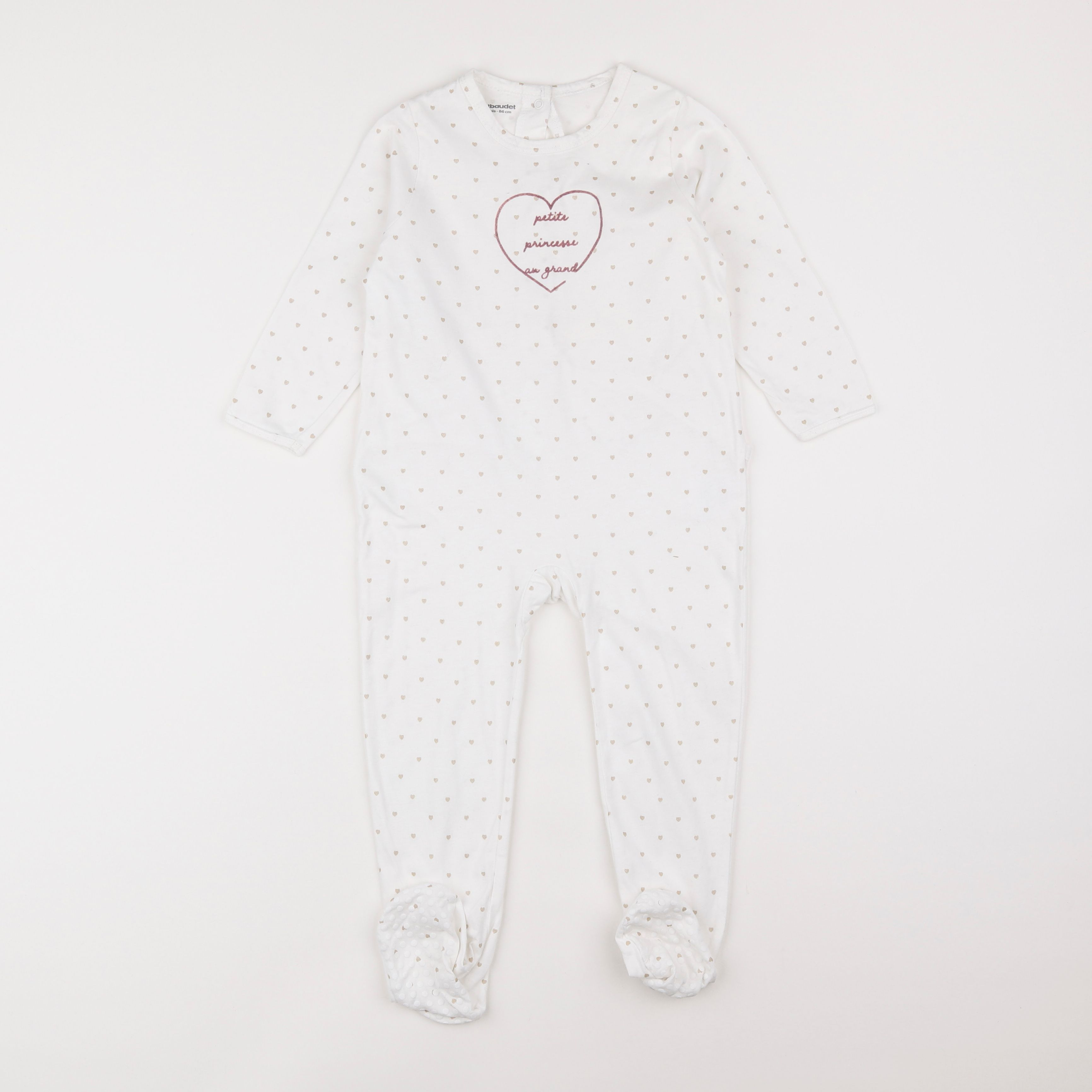 Vertbaudet - pyjama coton blanc - 2 ans