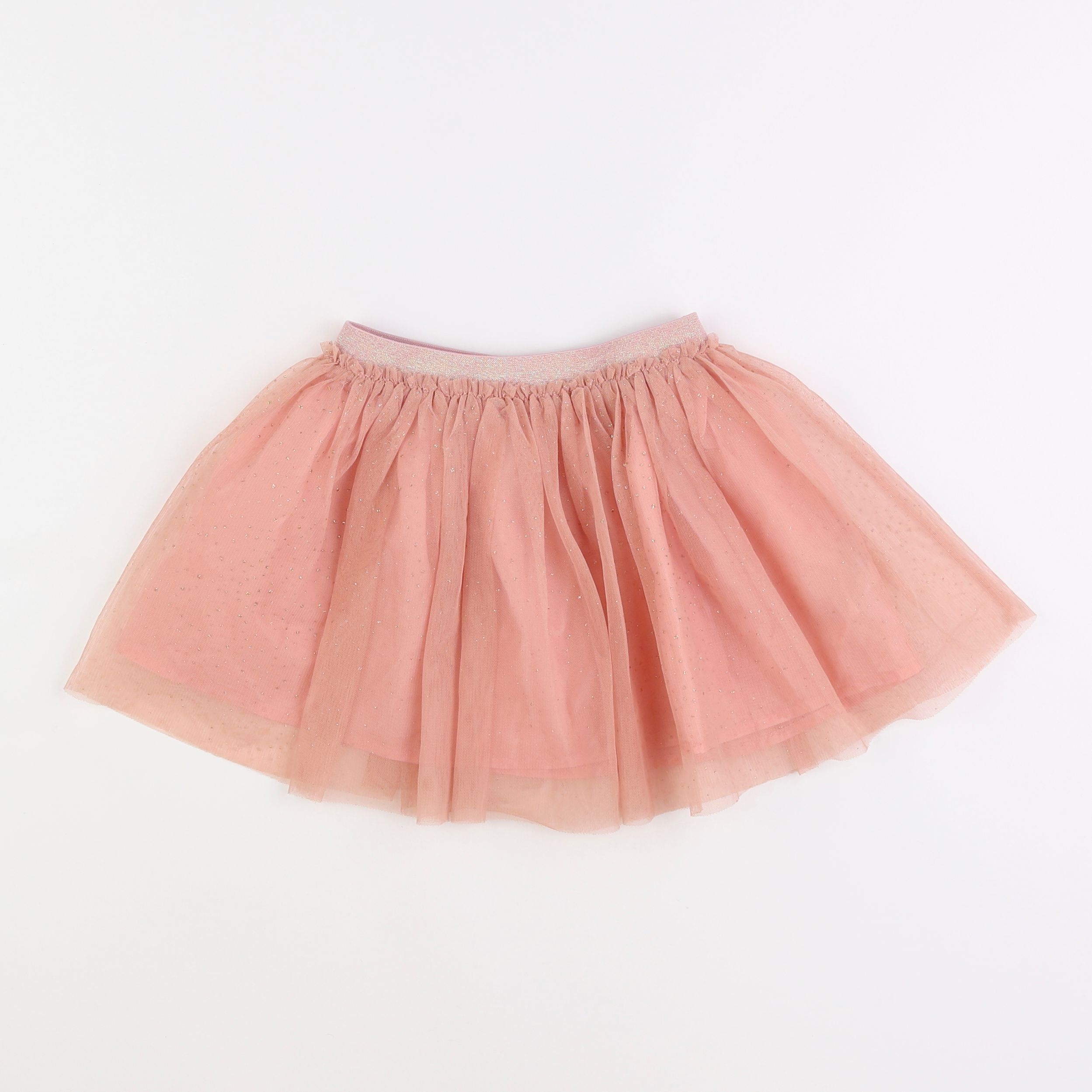 H&M - jupe rose, or - 2/4 ans