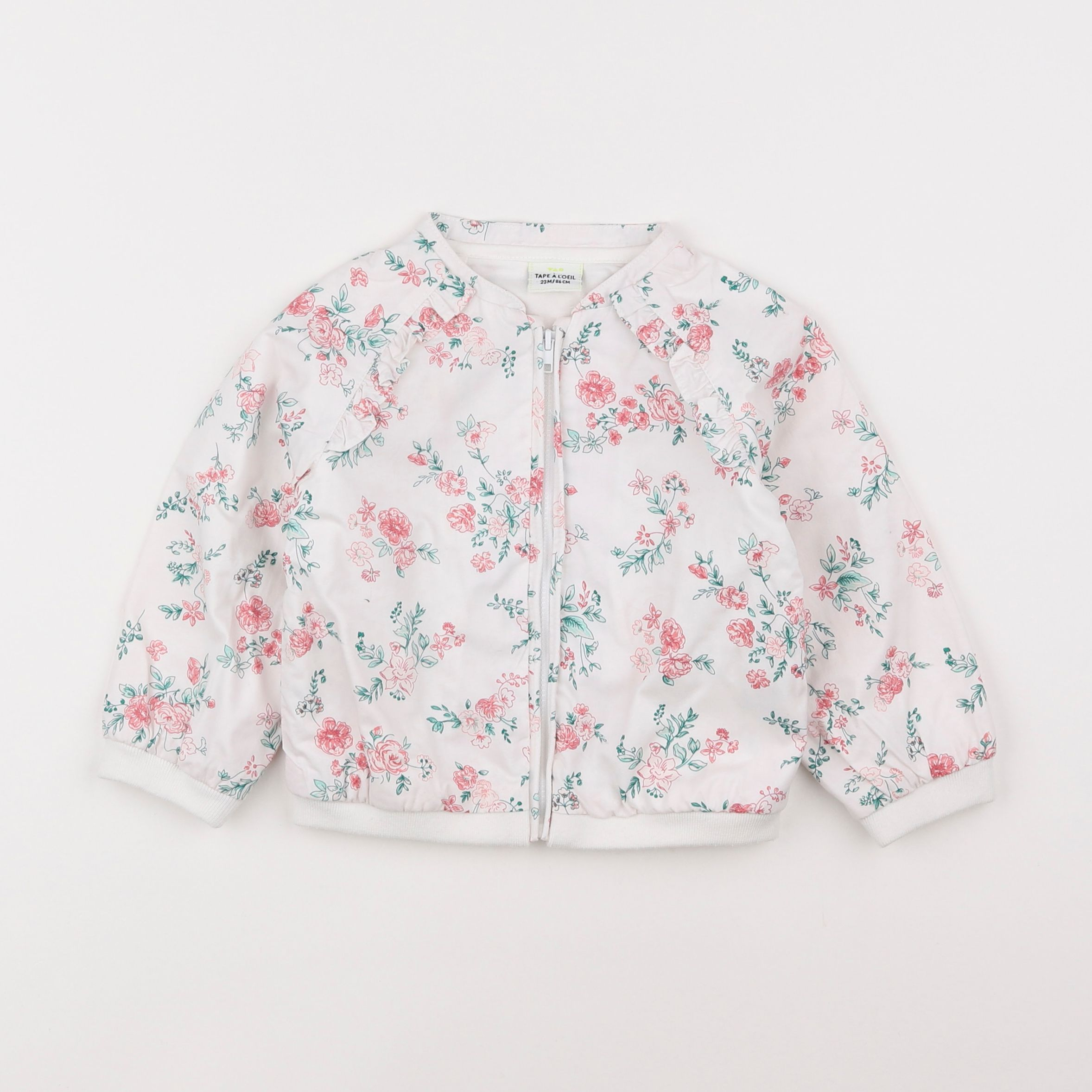 Tape à l'oeil - veste blanc, rose - 2 ans