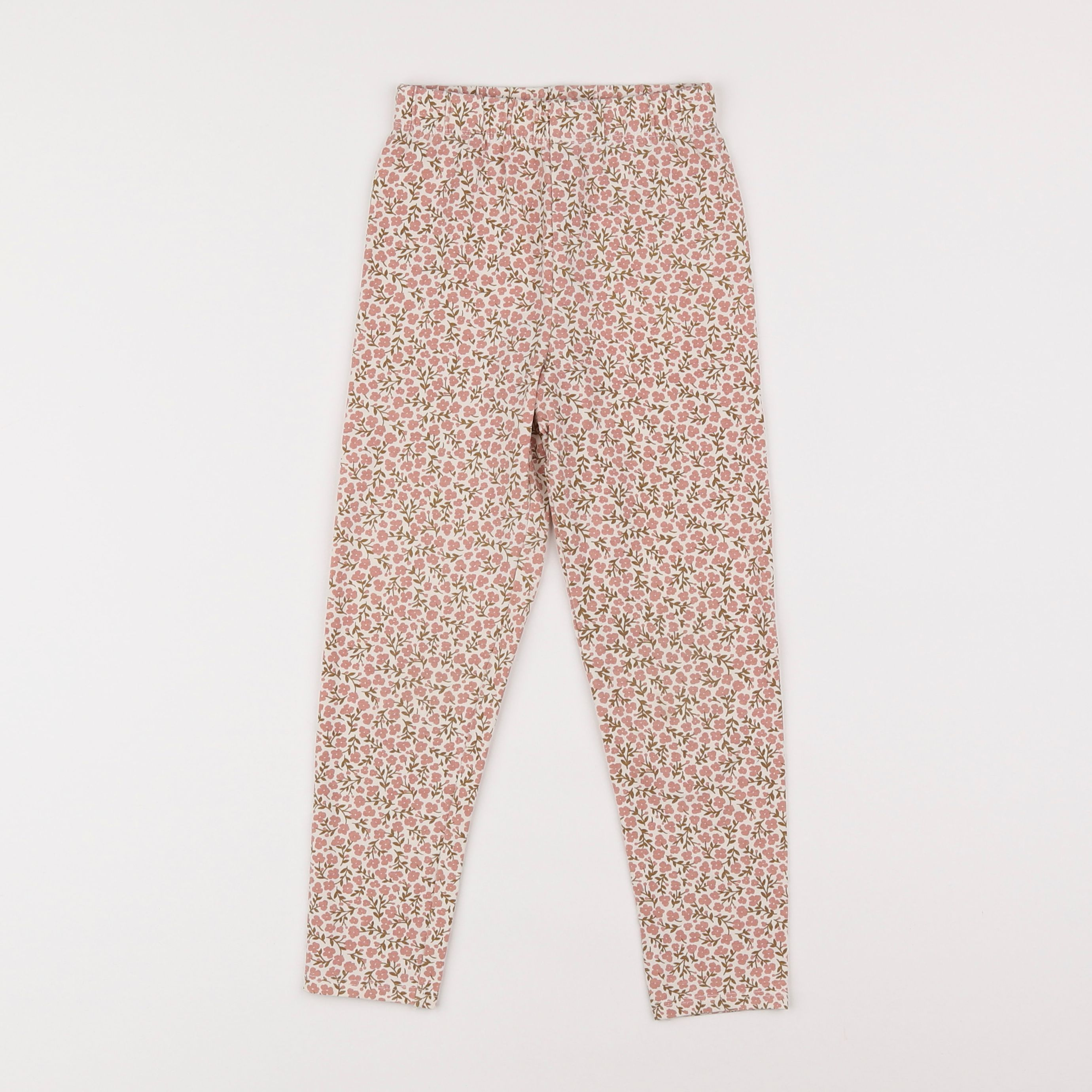 Vertbaudet - legging blanc, rose - 5 ans