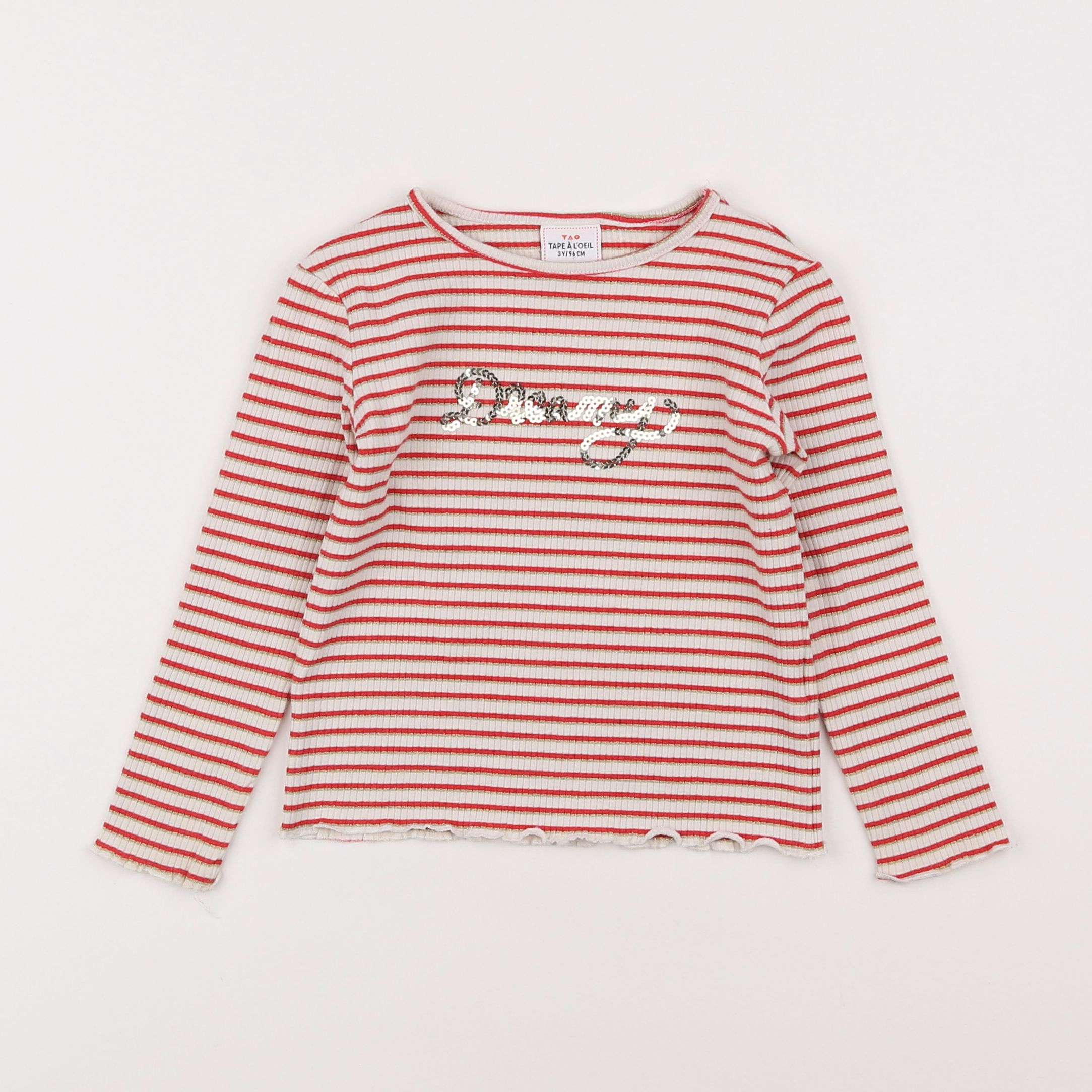 Tape à l'oeil - tee-shirt blanc, rouge - 3 ans