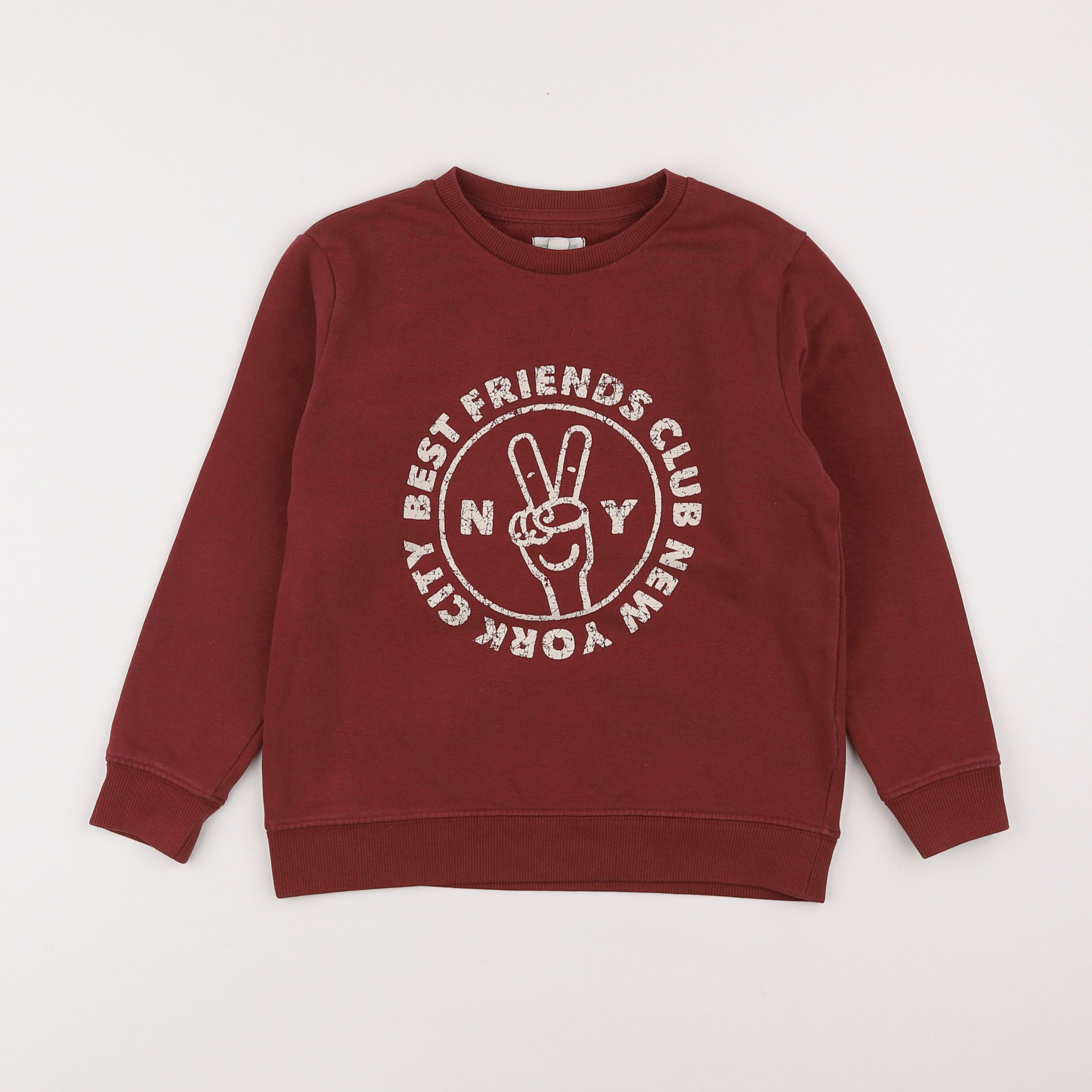 Vertbaudet - sweat rouge - 8 ans