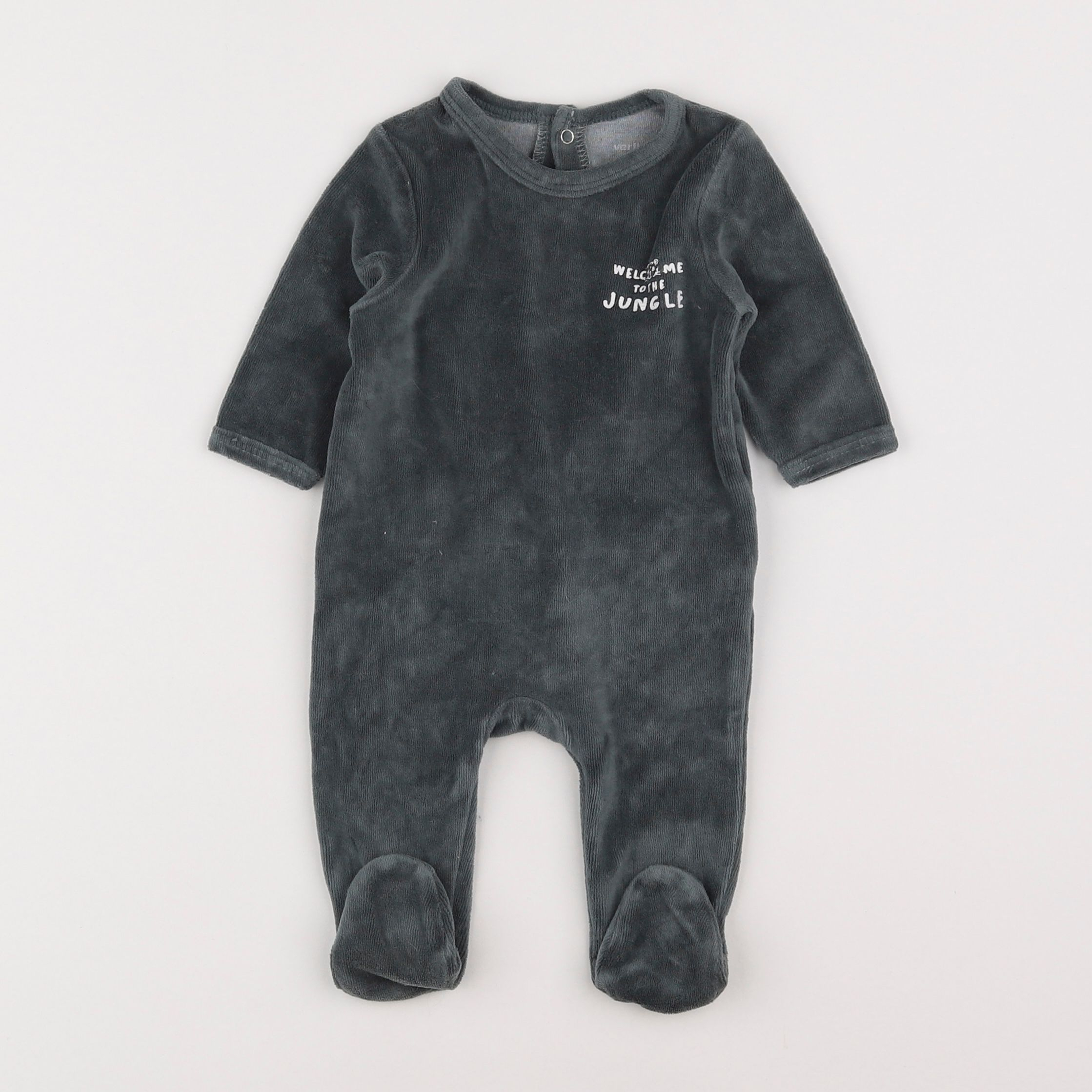 Vertbaudet - pyjama velours gris - 3 mois