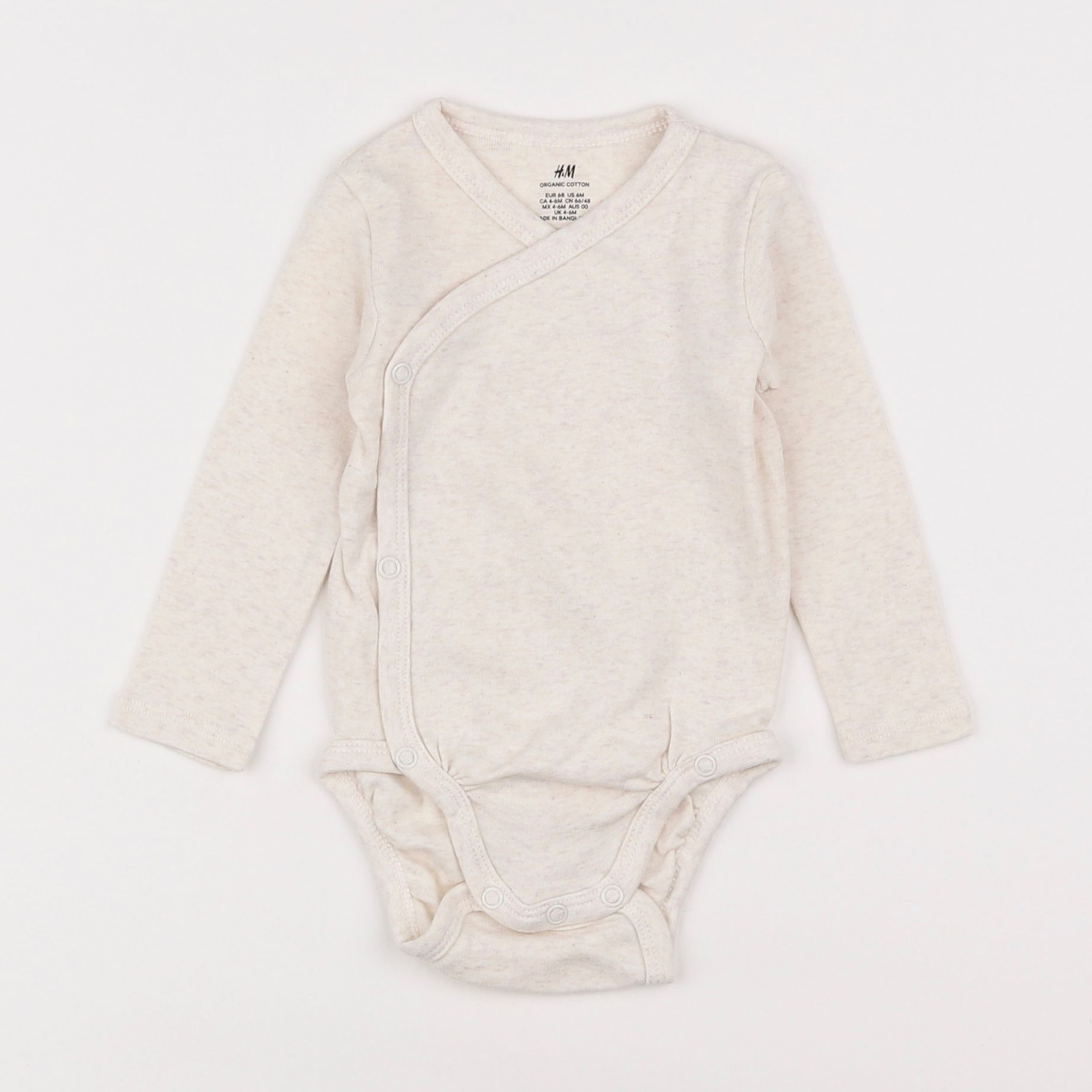 H&M - body beige - 3/6 mois