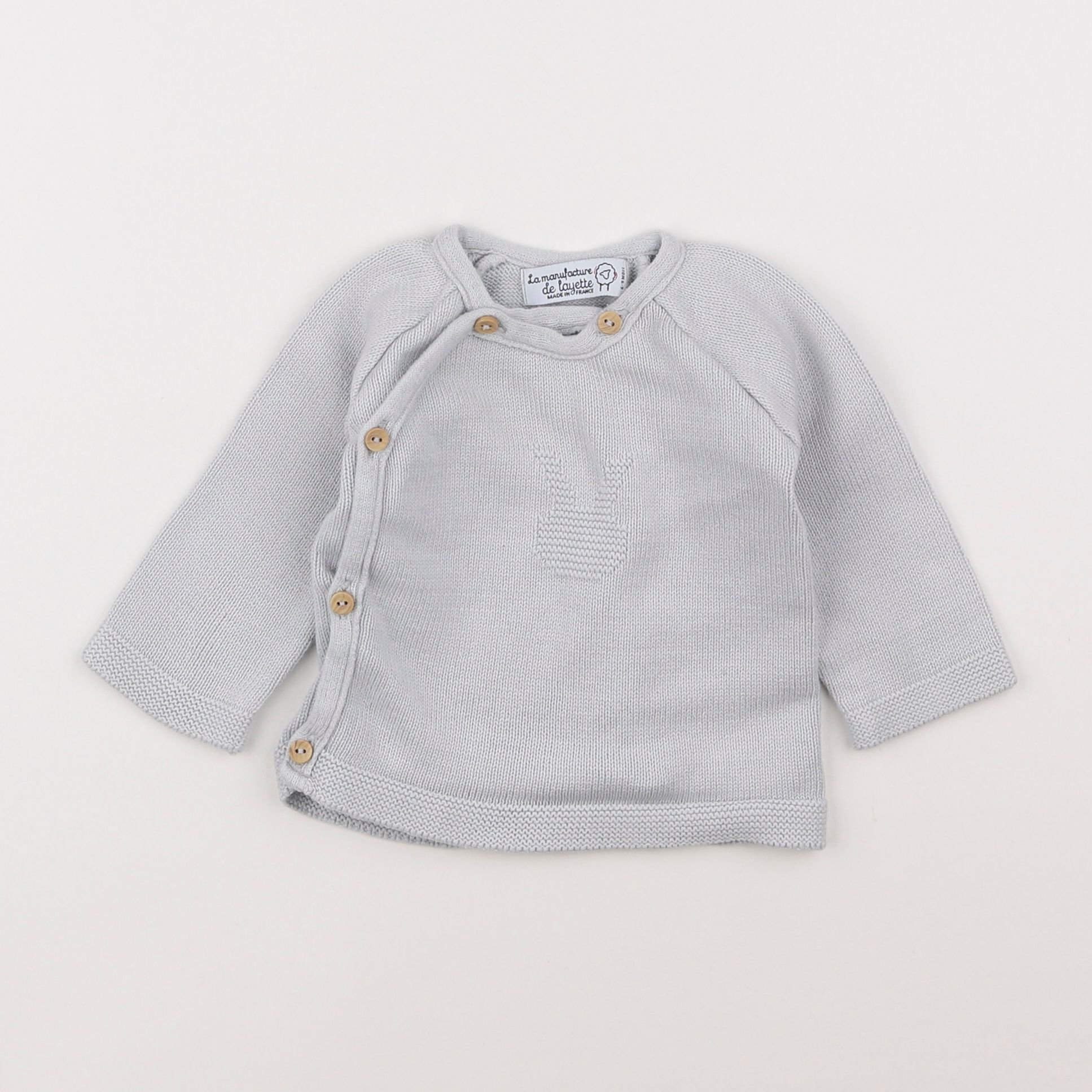 La manufacture de layette - cape gris - 6/9 mois