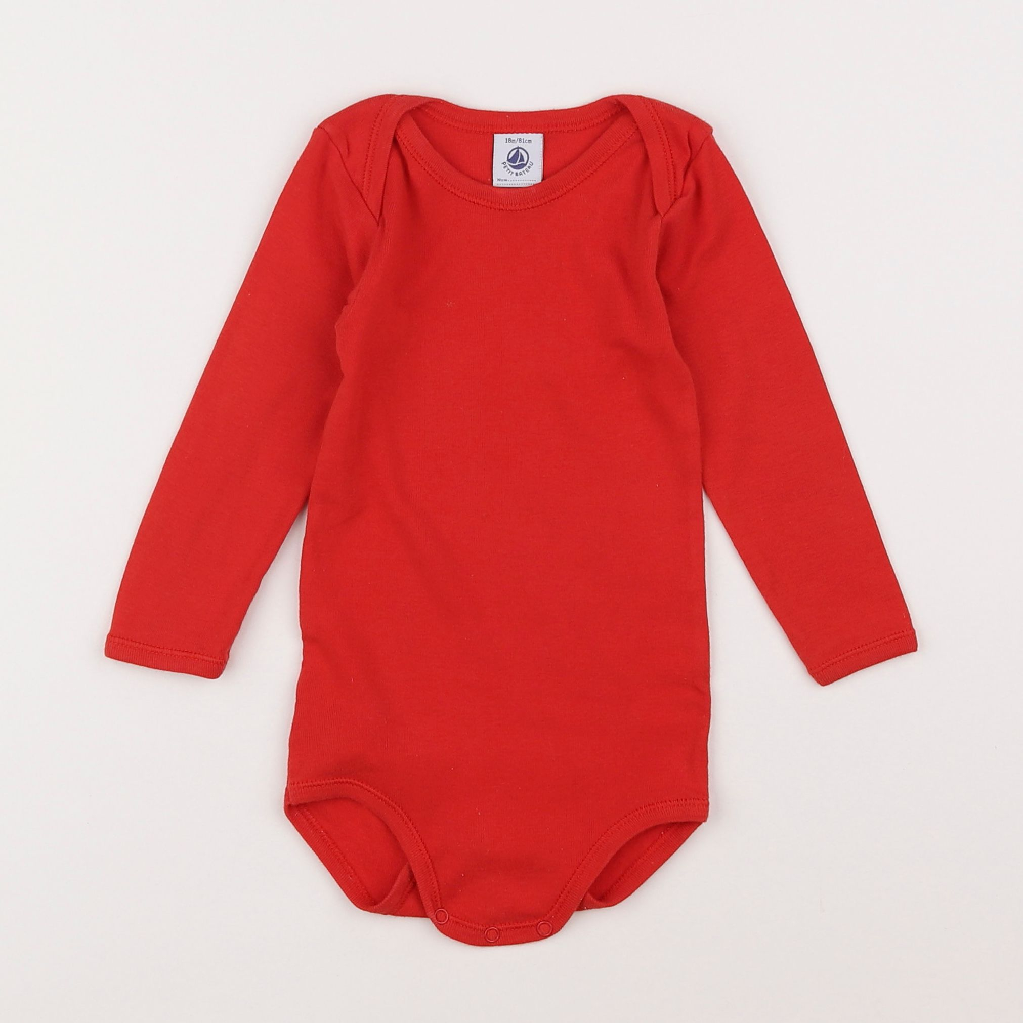 Petit Bateau - body rouge - 18 mois