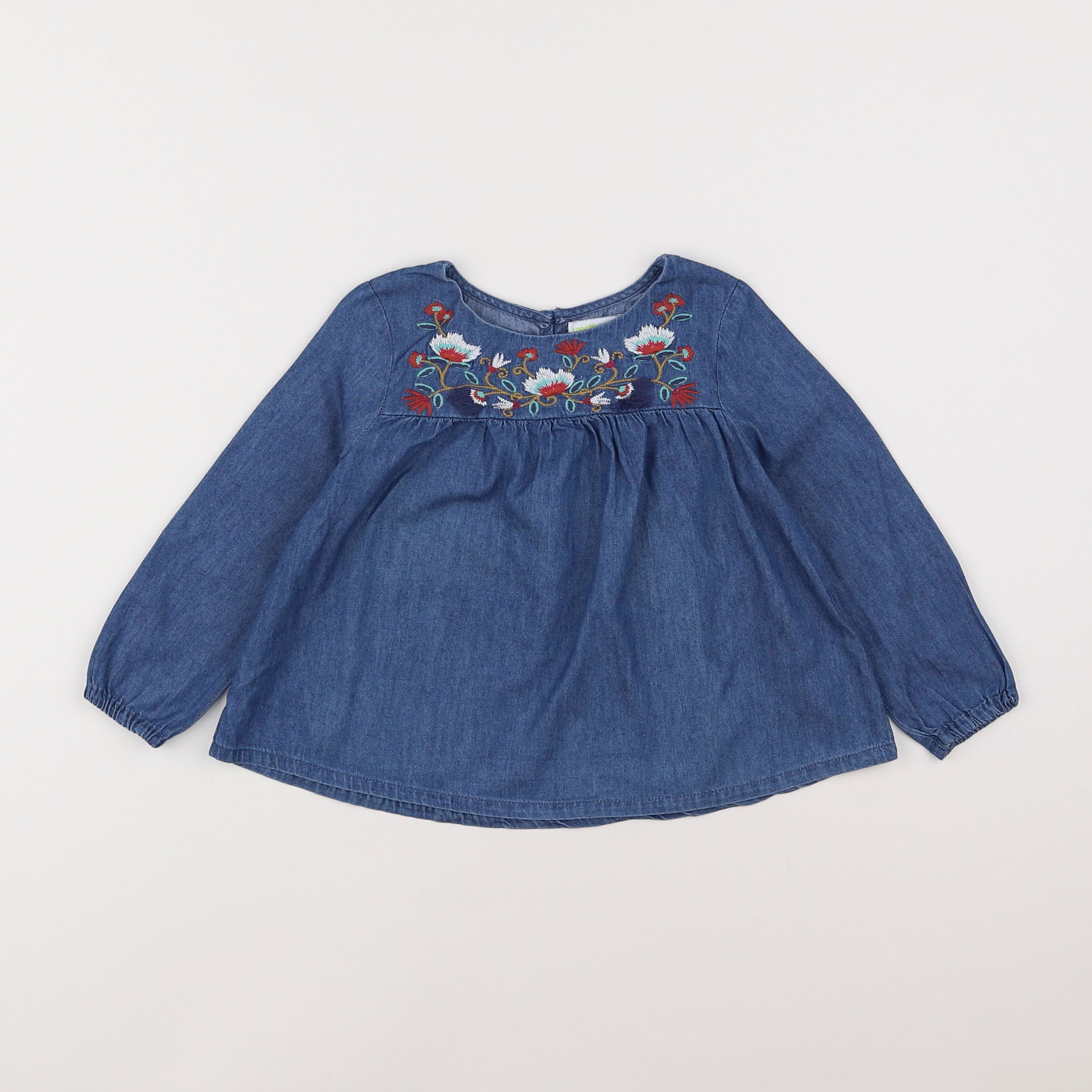 Vertbaudet - blouse bleu - 2 ans