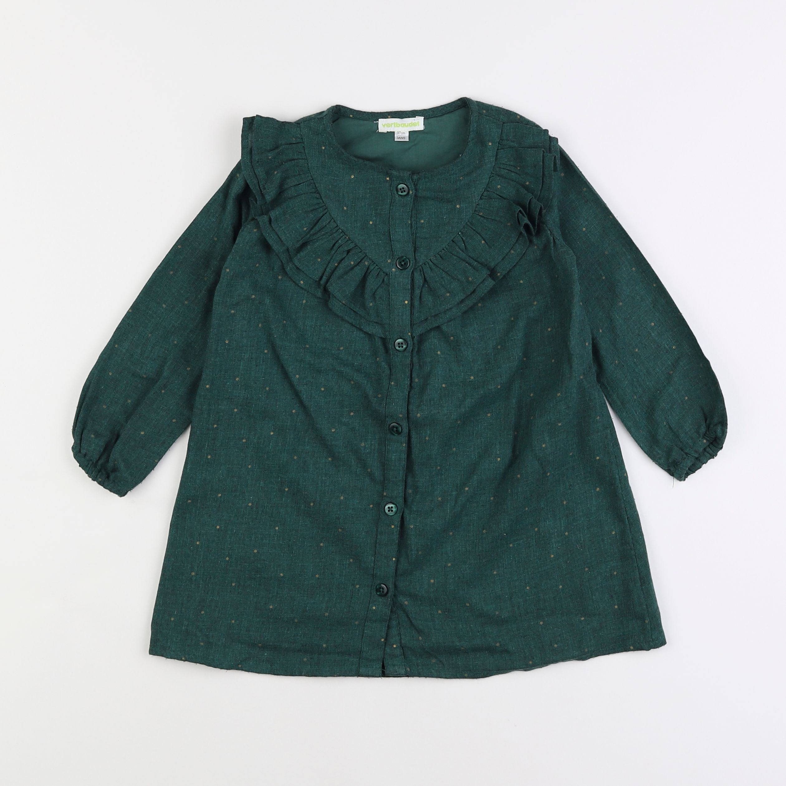 Vertbaudet - robe vert - 3 ans