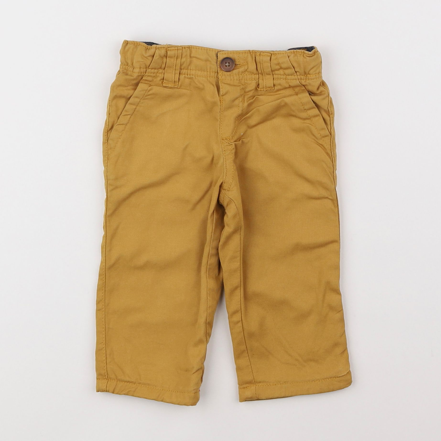 Boutchou - pantalon doublé jaune - 6 mois