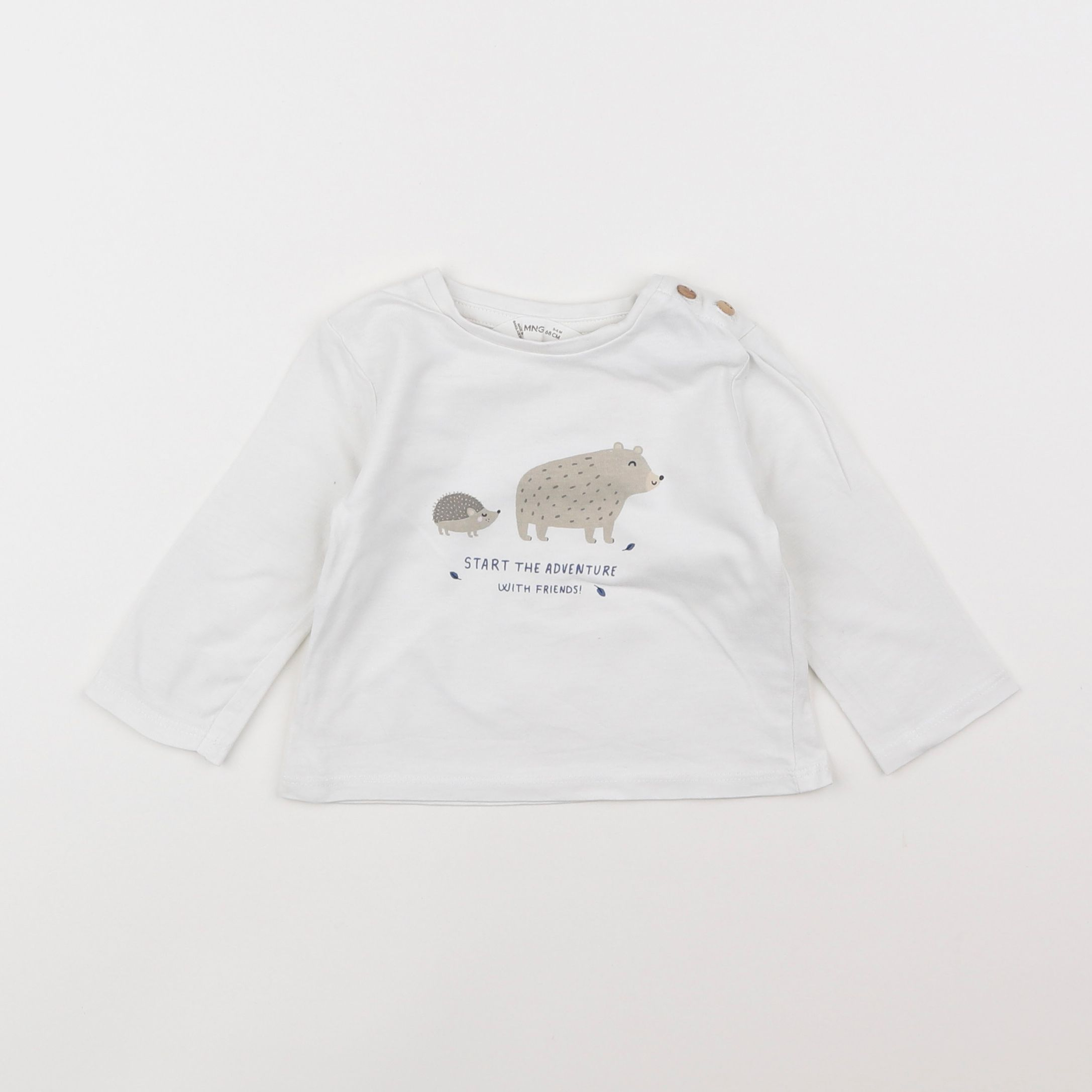 Mango - tee-shirt blanc - 3/6 mois