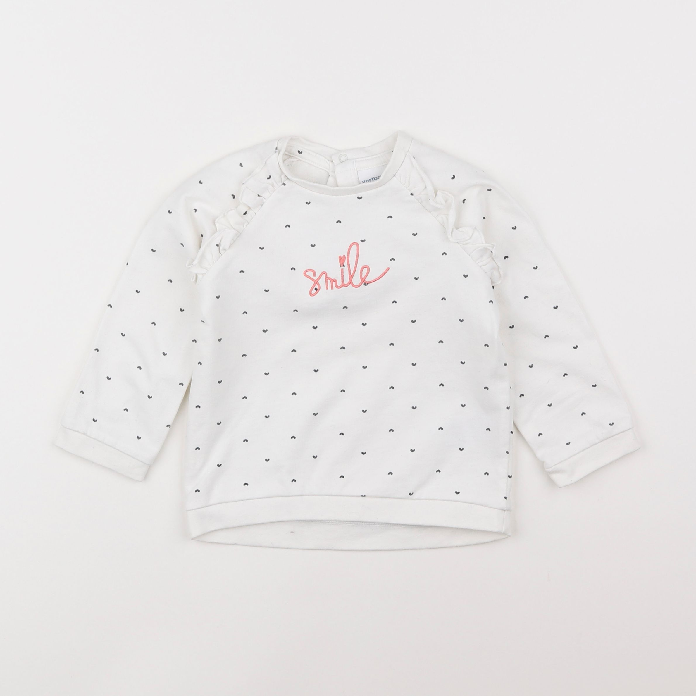 Vertbaudet - sweat blanc - 2 ans