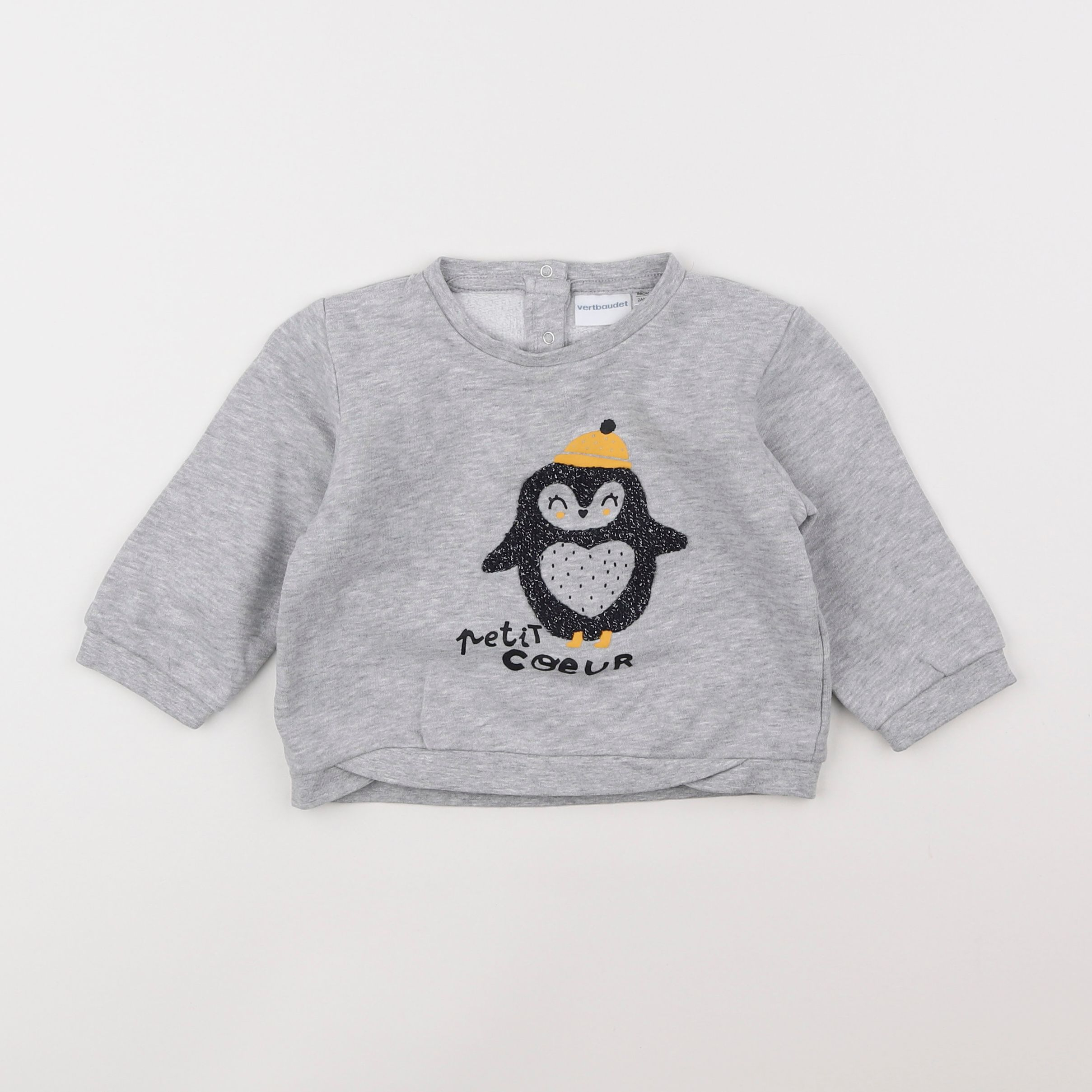 Vertbaudet - sweat gris - 2 ans