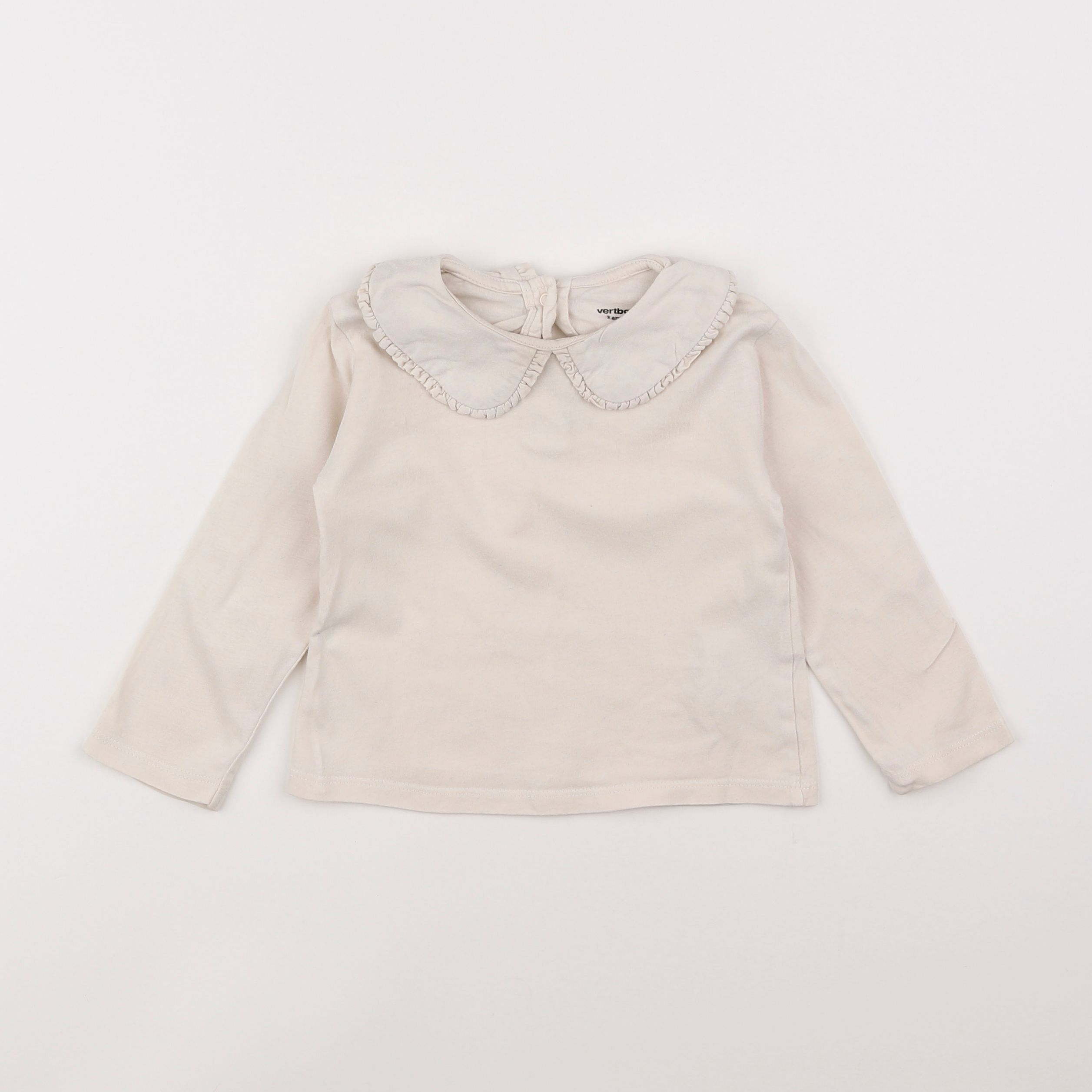 Vertbaudet - tee-shirt beige - 2 ans