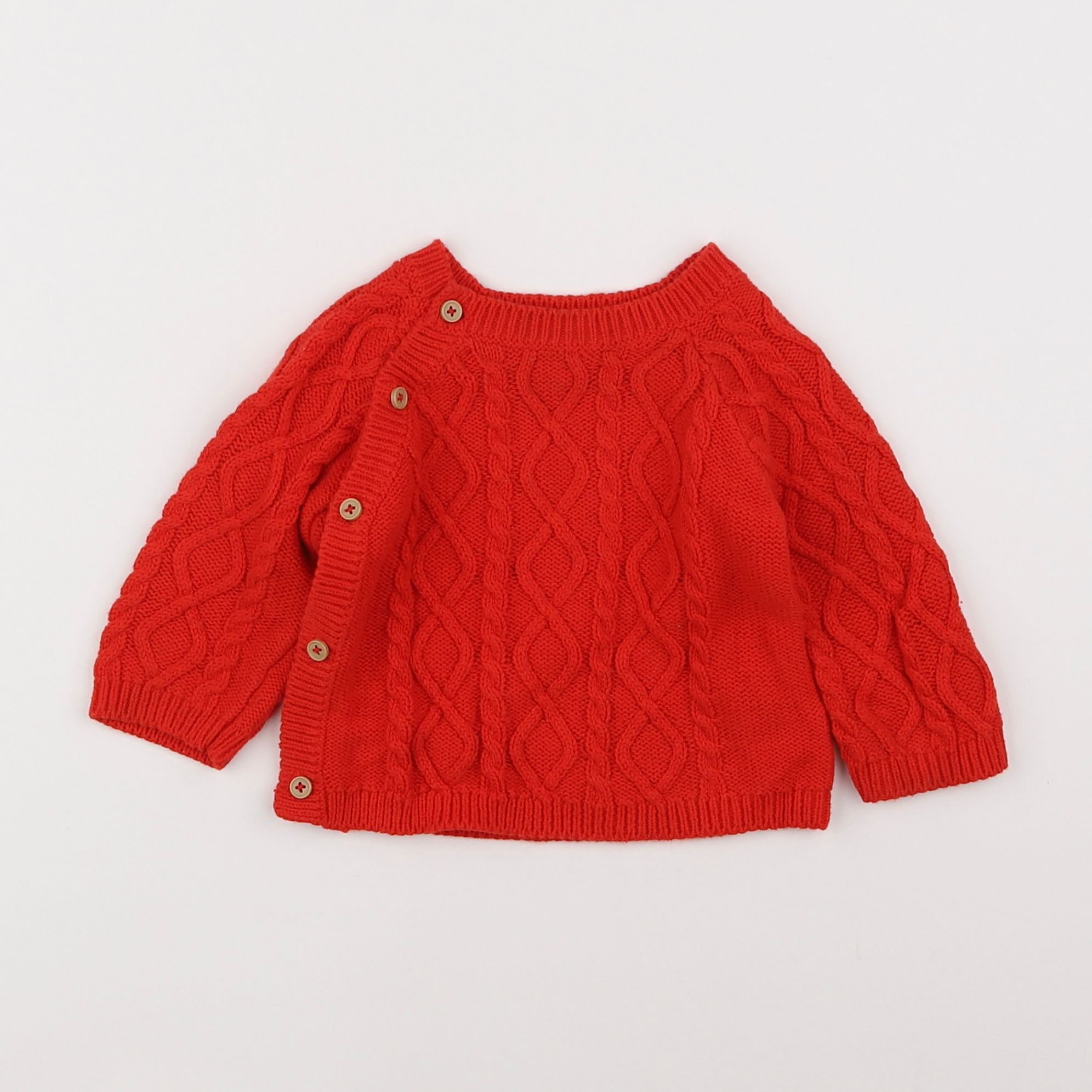 Boutchou - pull rouge - 9 mois