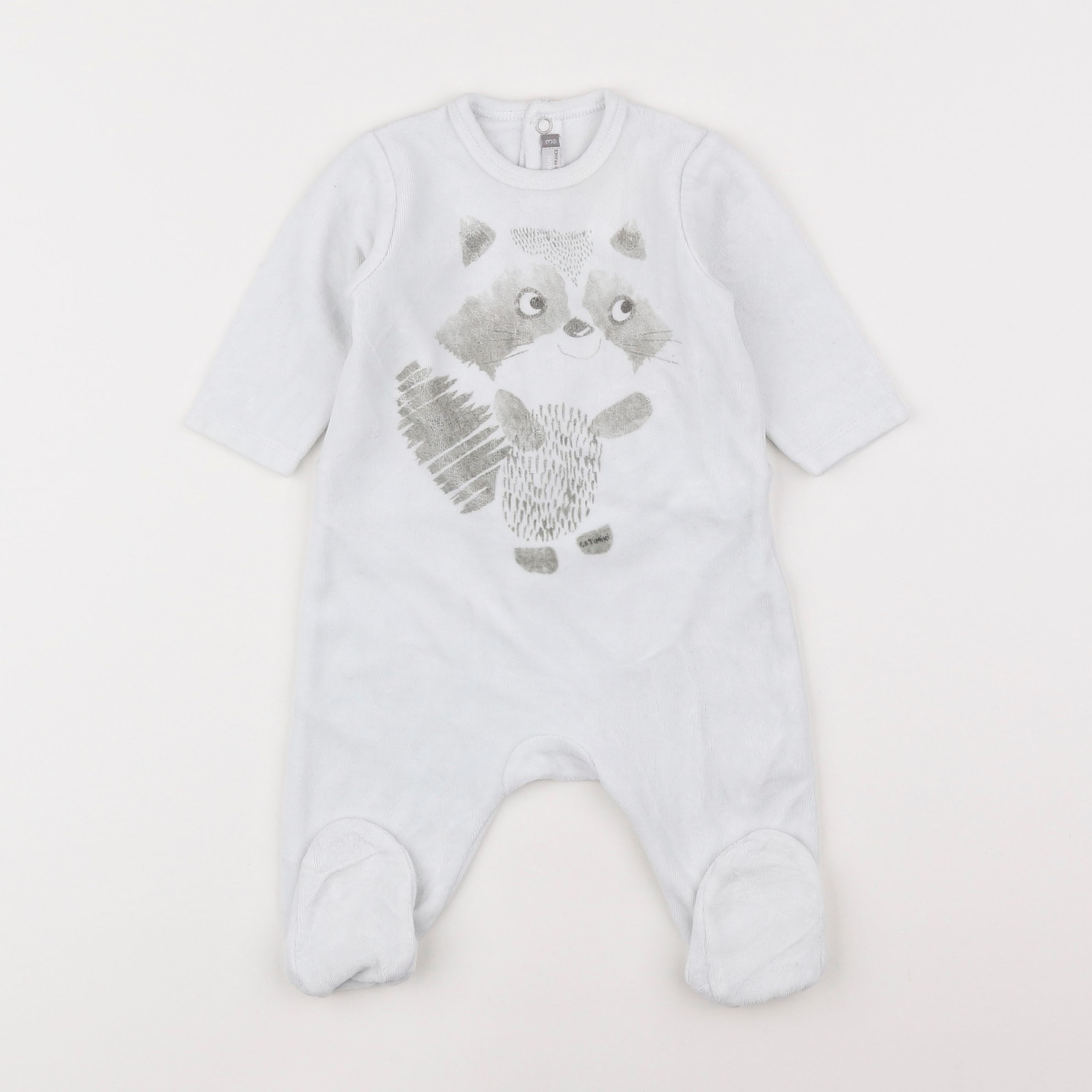 Catimini - pyjama velours blanc - 3 mois