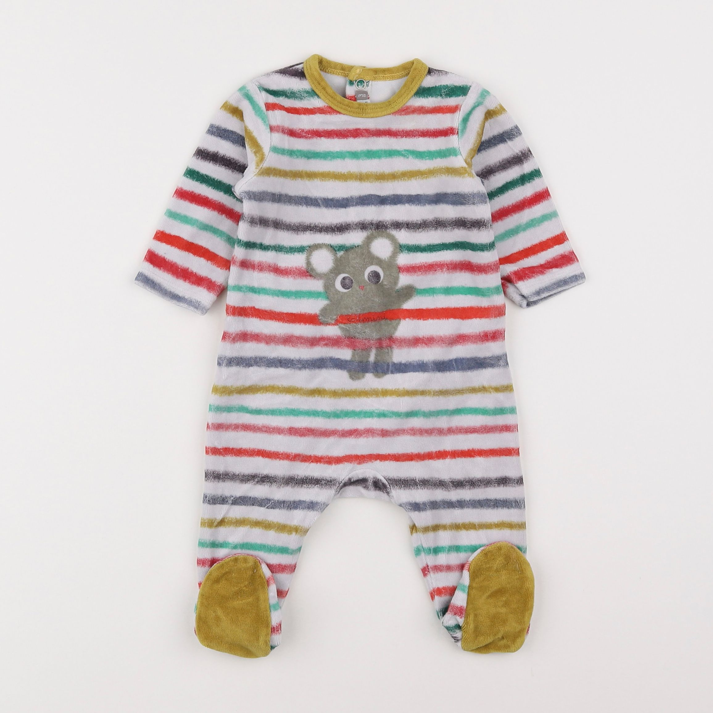 Catimini - pyjama velours multicolore - 3 mois