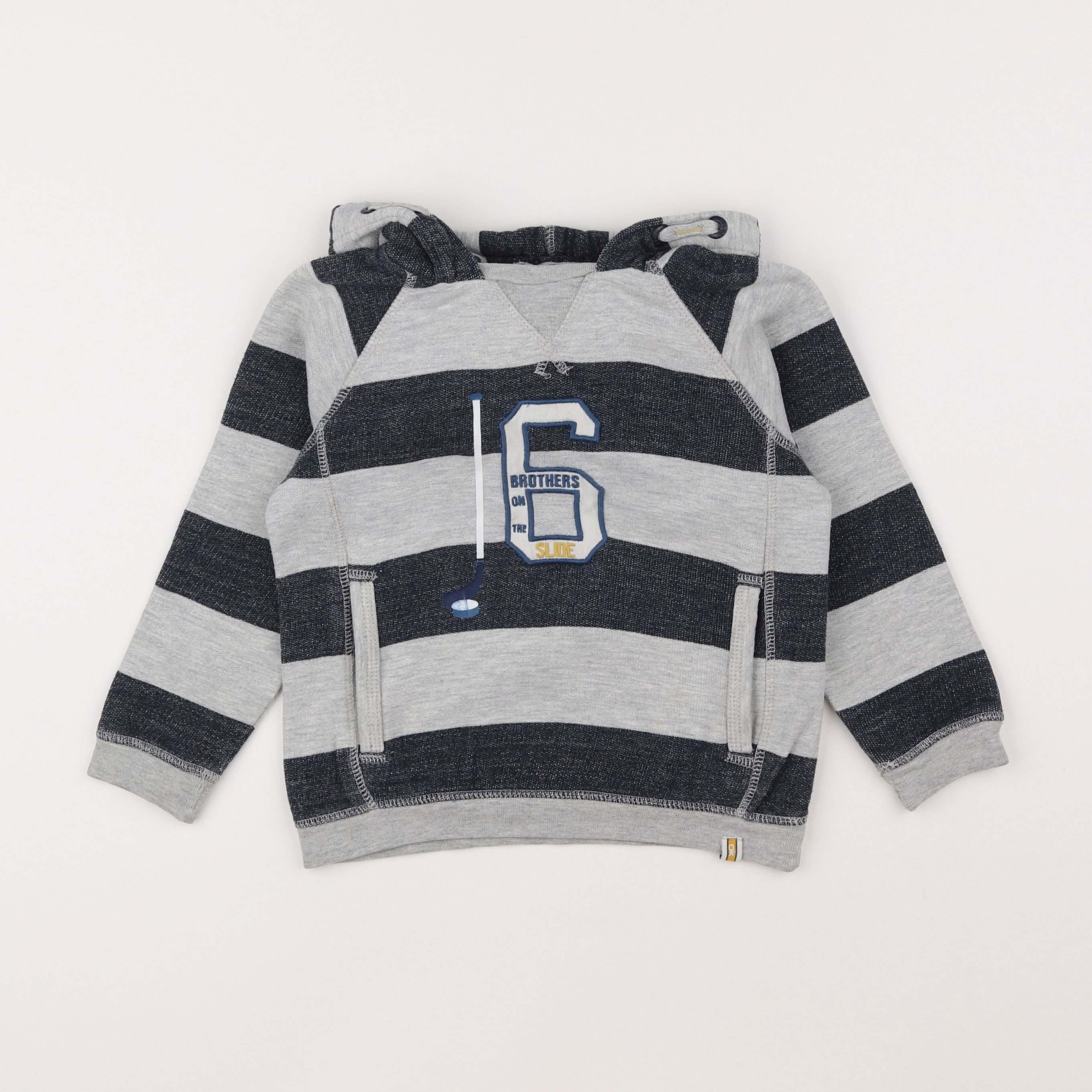 Okaidi - sweat bleu, gris - 4 ans