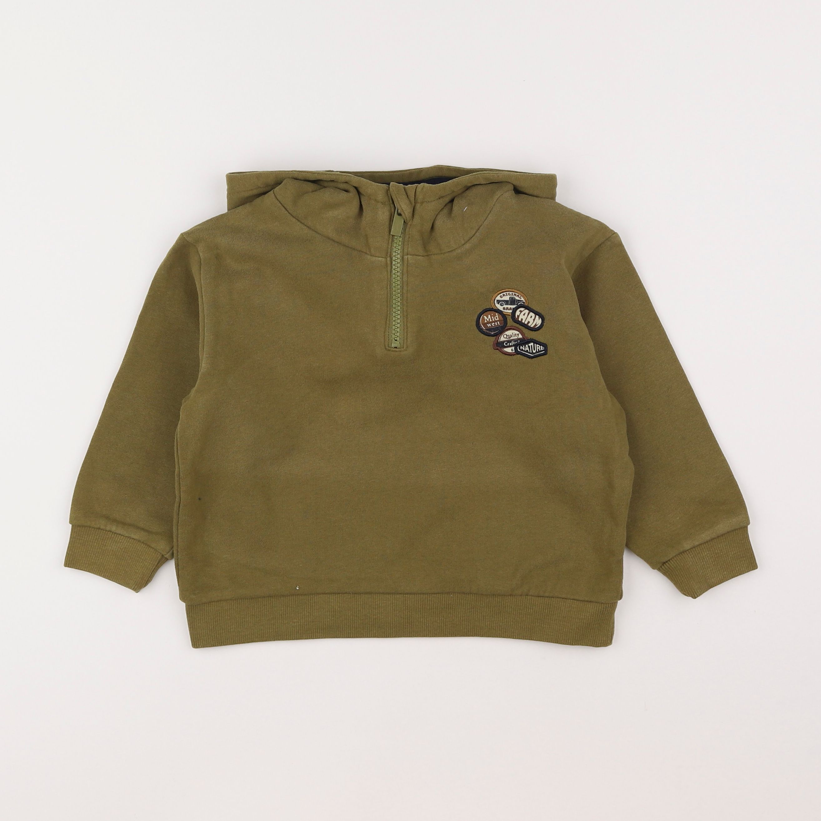 Vertbaudet - sweat vert - 4 ans